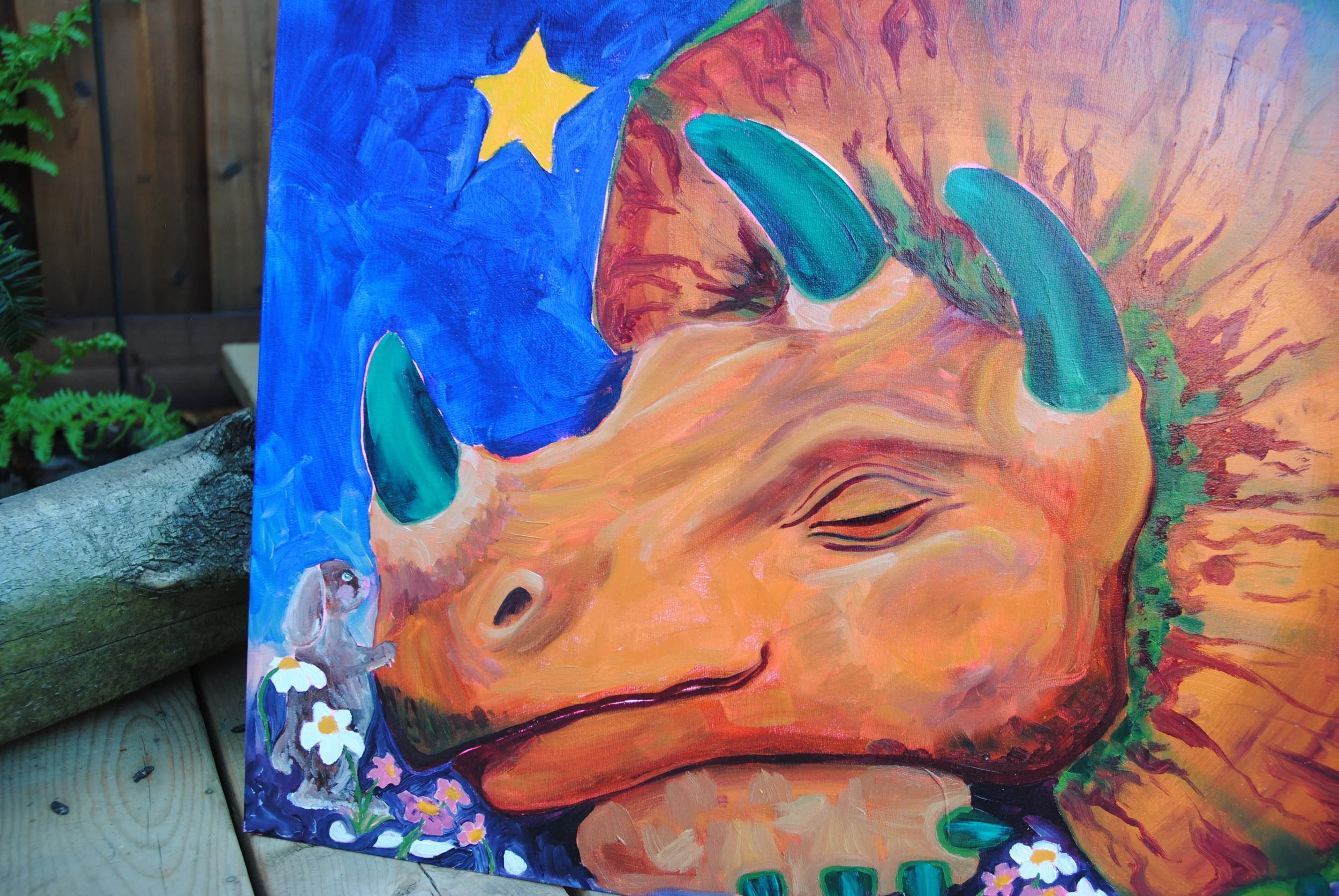 Terry and his little friend
Oil on Canvas