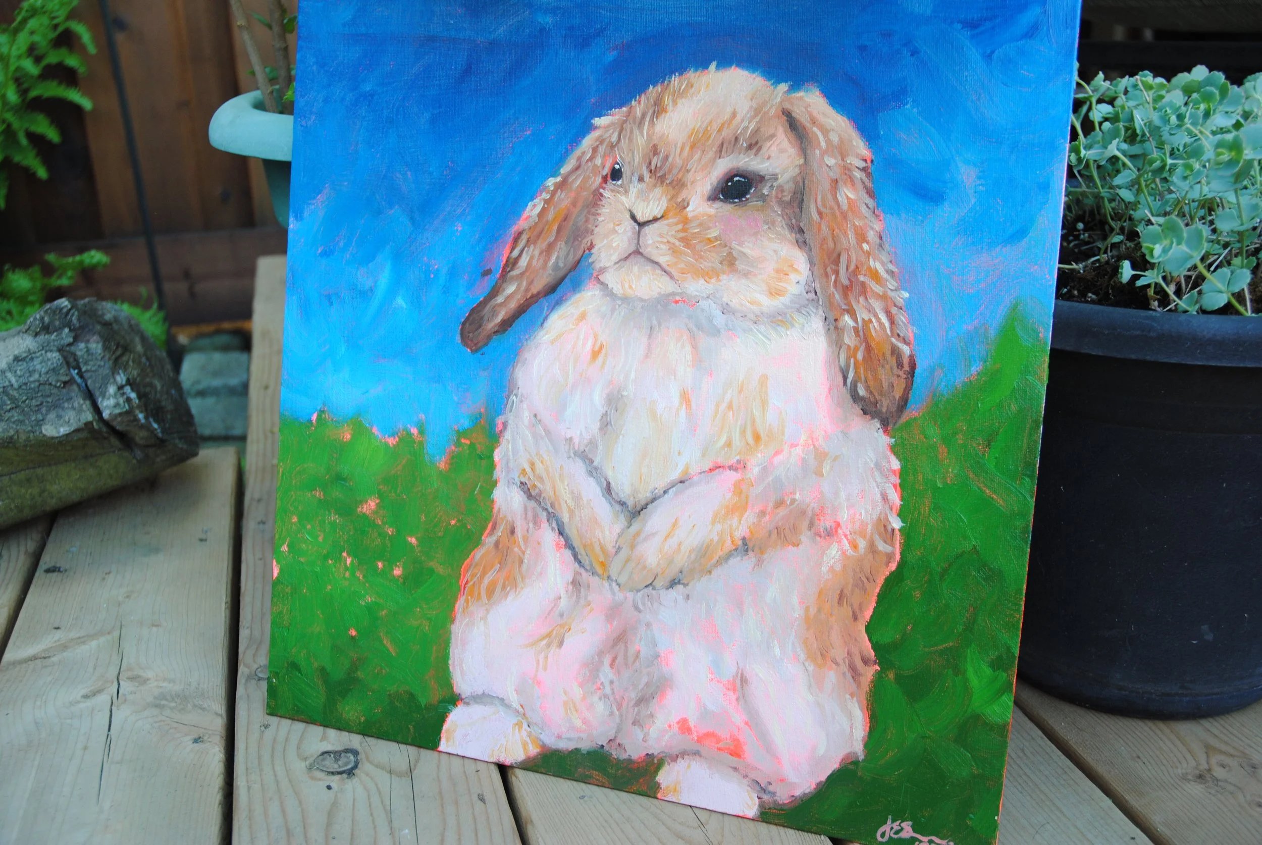 Grumpy Bunbun
Oil on canvas board