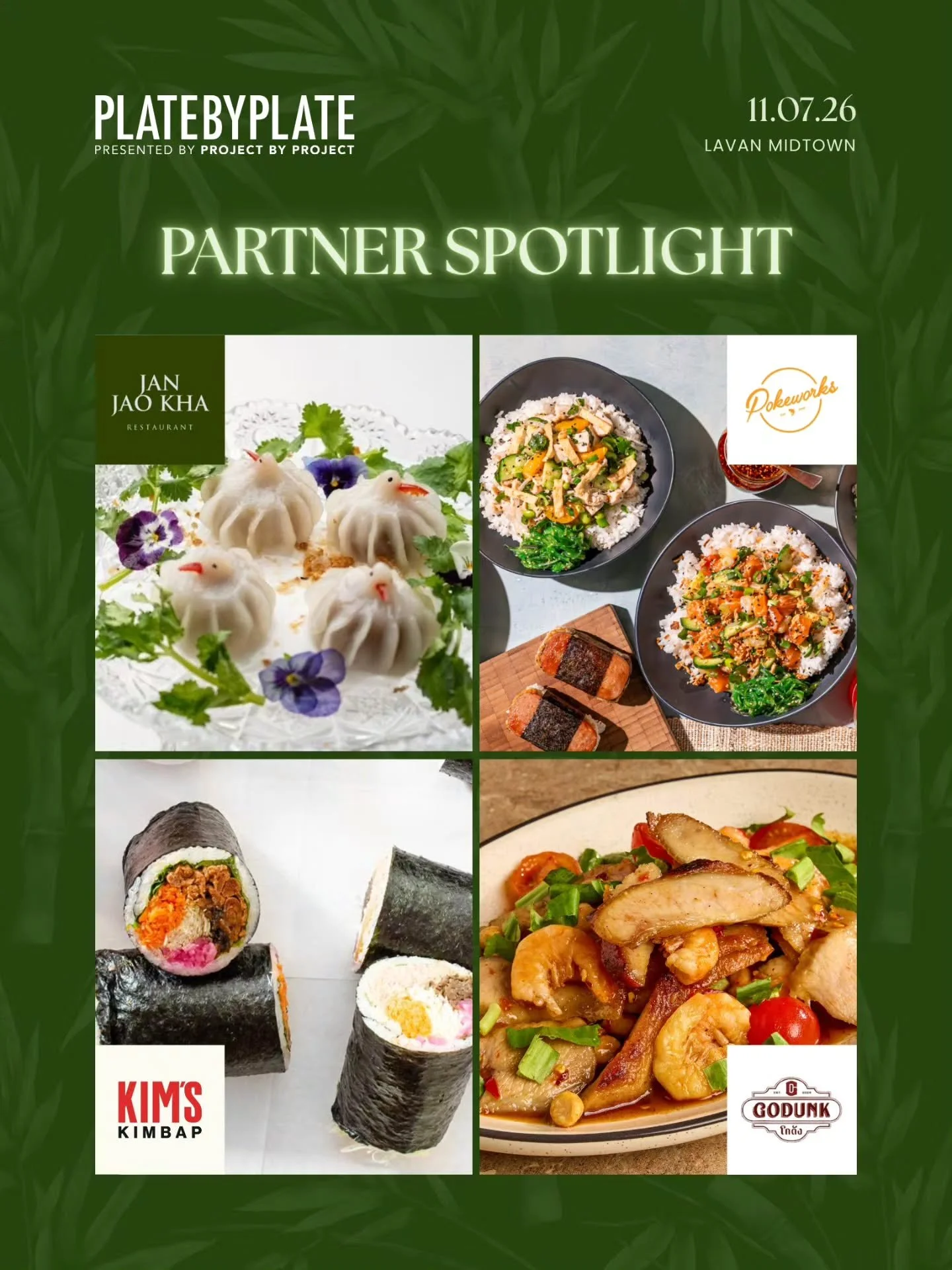 Four more spots on your foodie must-try list. 🍽️✨

From the rich flavors of Thai cuisine to customizable poke bowls and Korean kimbap, our next lineup of food partners brings even more variety to the Plate by Plate NY table.

Whether you&rsquo;re cr