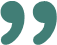 medium turquoise decorative quote mark