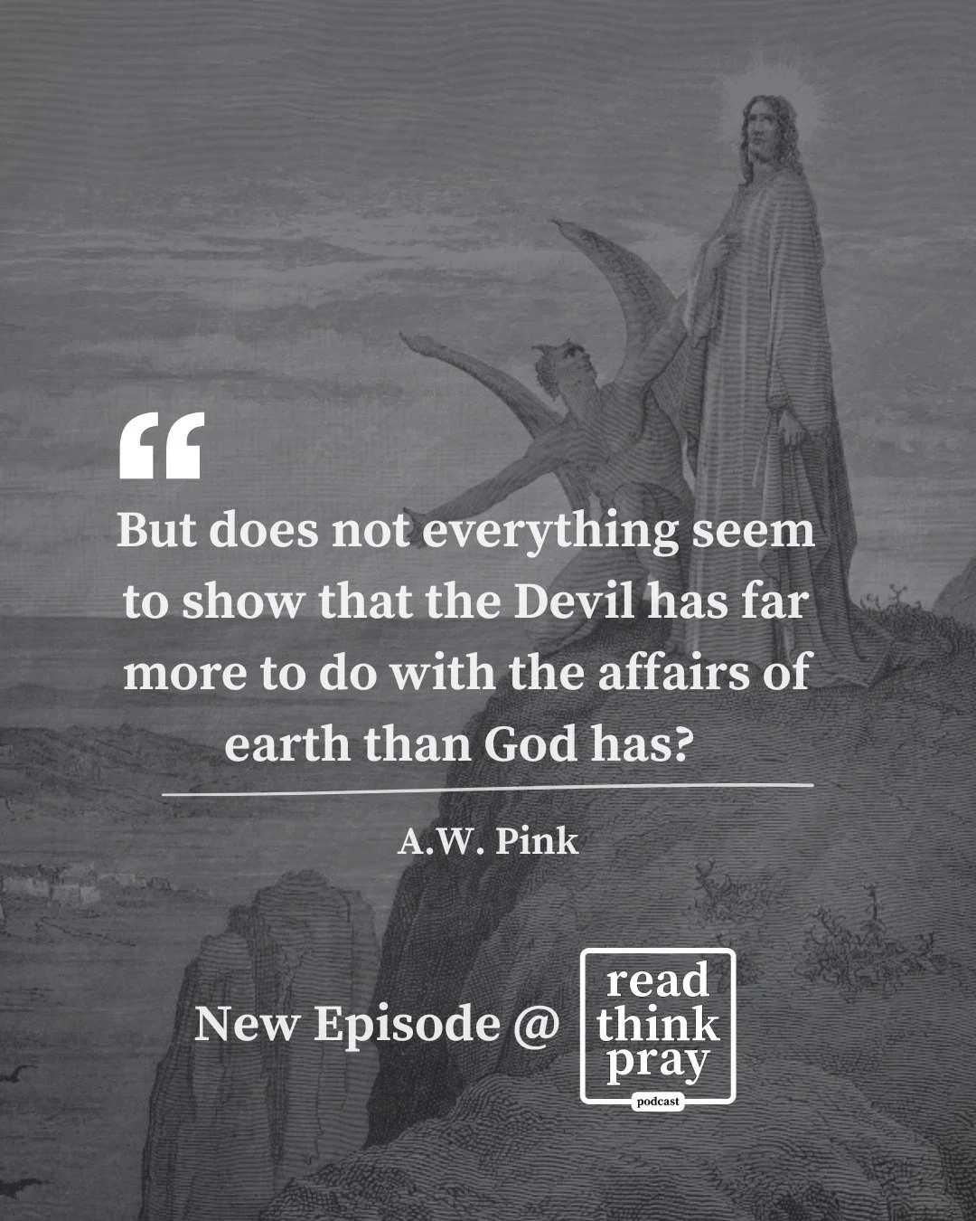 New episode today!

Be honest, in reality, do we walk by faith or by sight? And how much stronger might our faith be if we didn&rsquo;t handicap it with sight and senses?

https://podcasts.apple.com/us/podcast/a-w-pink-whos-in-charge-depends-on-our-w