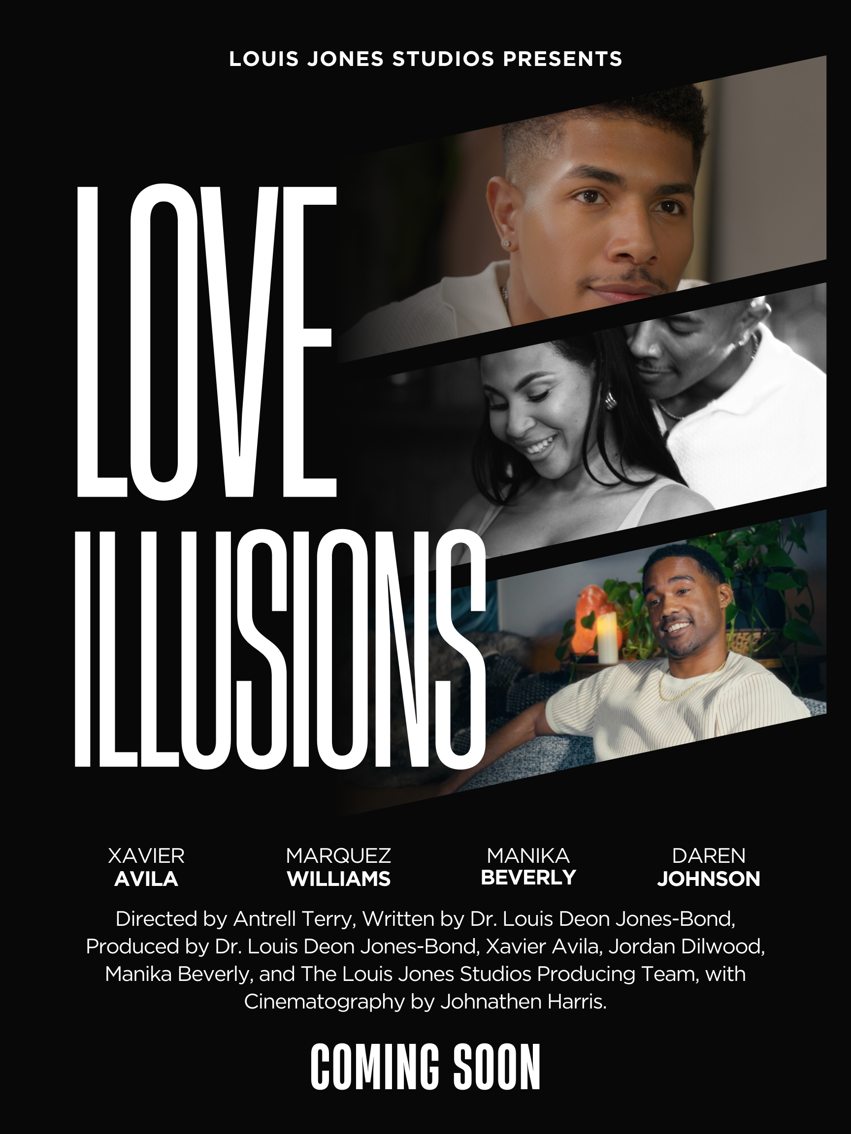 Love Illusions
Live-Action Short Film

Love Illusions is a surreal, emotionally charged meditation on intimacy, fantasy, and self-deception. As two individuals navigate a connection shaped by projection rather than truth, the film blurs the line betw