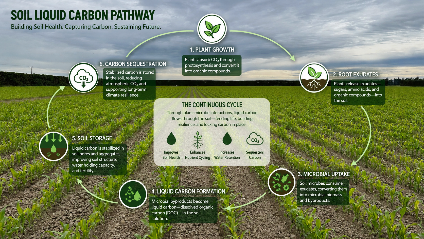 The Liquid Carbon Pathway: Nature's Engine for Soil Health and Farm Productivity