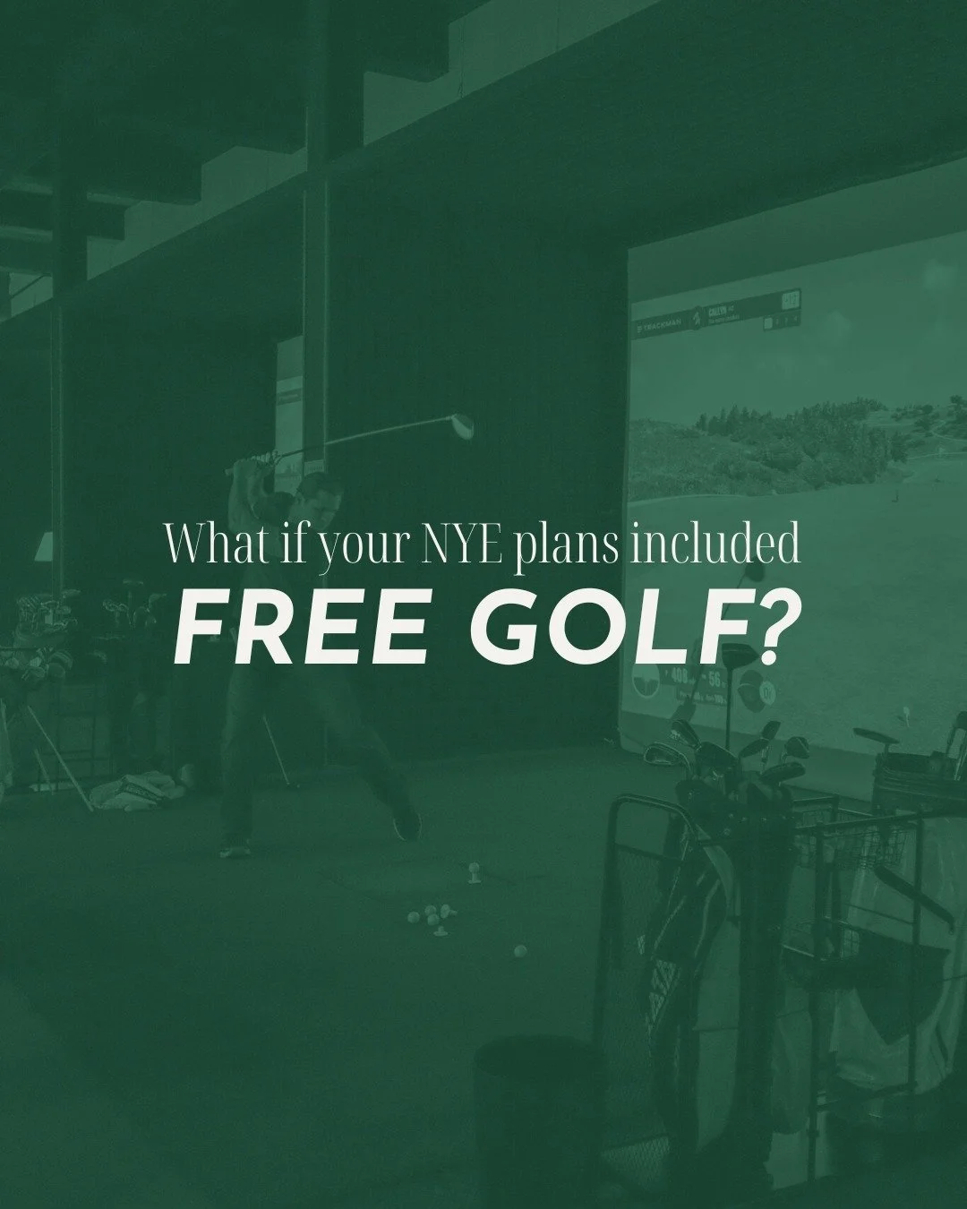 Do you want to try us for free? Perfect timing.  Free golf and champagne on New Year&rsquo;s Eve 🥂