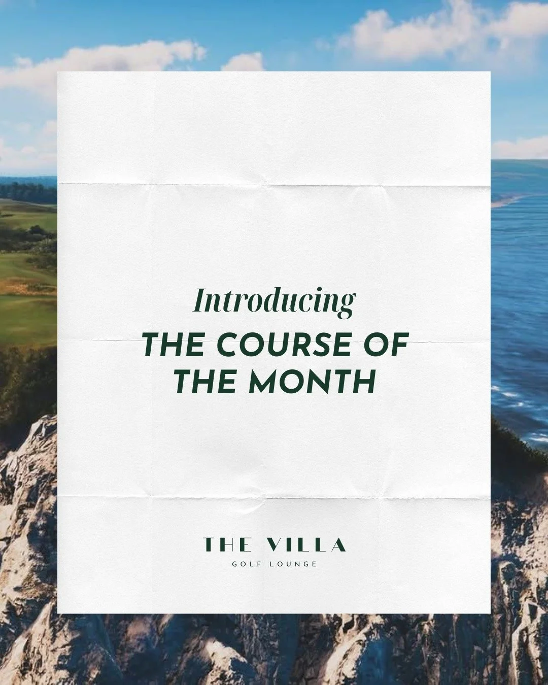 A new month means a new course ⛳
Introducing Course of the Month at The Villa.

Book a bay, play the featured Trackman course, and you&rsquo;re automatically entered to win. The lowest score of the month wins a free hour of golf and two complimentary