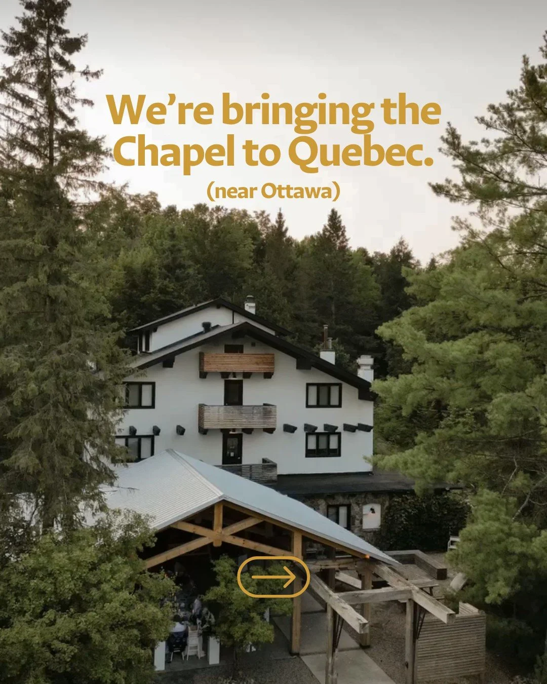 Quebec, we&rsquo;ve officially popped up 🍾
Meet The Wakefield Grand, our newest Chapel surrounded by forest, sky, and that effortless kind of magic.
An outdoor ceremony space made for modern love, beautiful design, and good vibes only.
ㅤ
Ready to ge