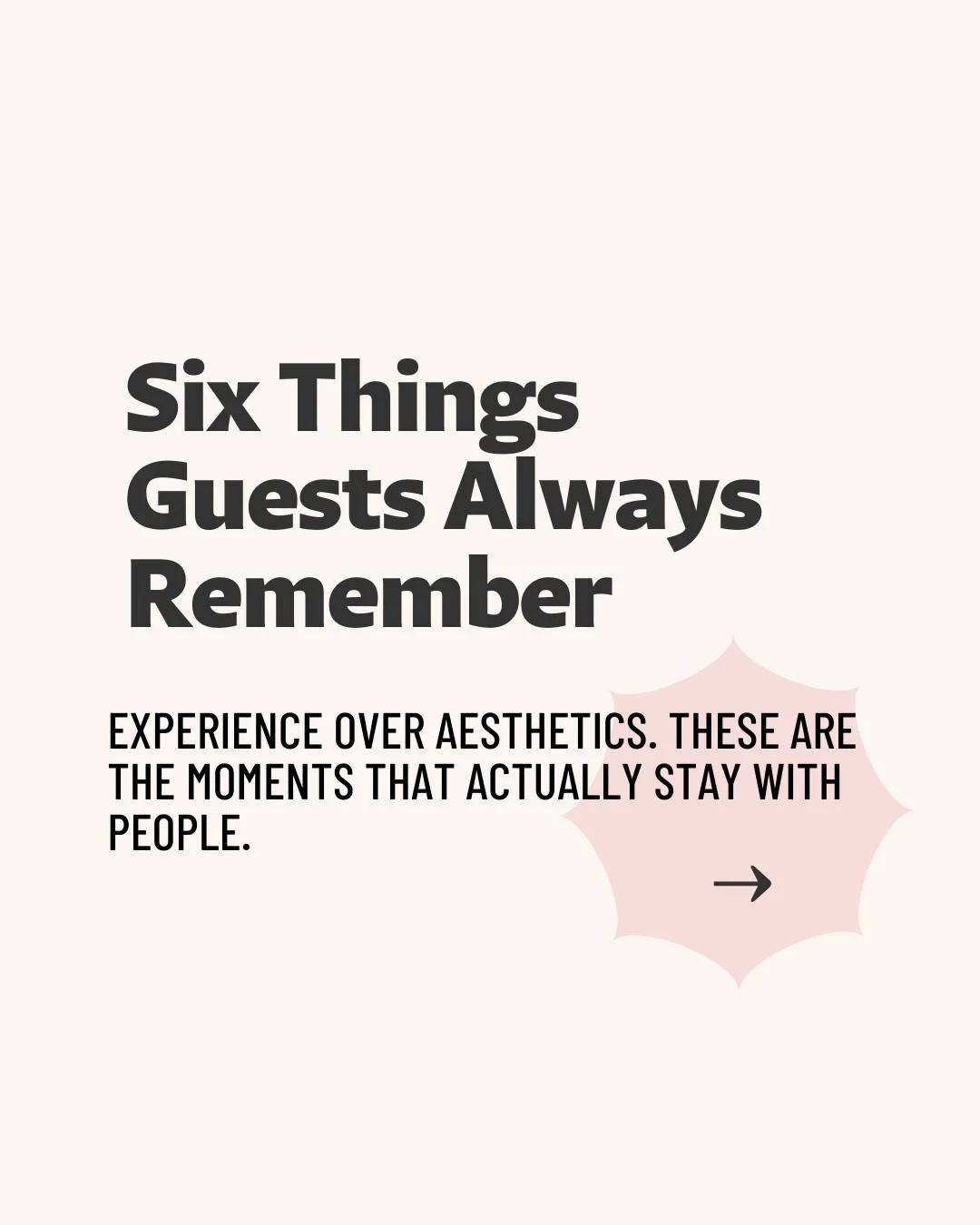 After hundreds of weddings, here&rsquo;s what we know for sure: guests always remember the feel of the day, not the fuss.
These six things make the biggest impact, and they&rsquo;re easier to nail than you think.
ㅤ
Perfect for couples planning a mode