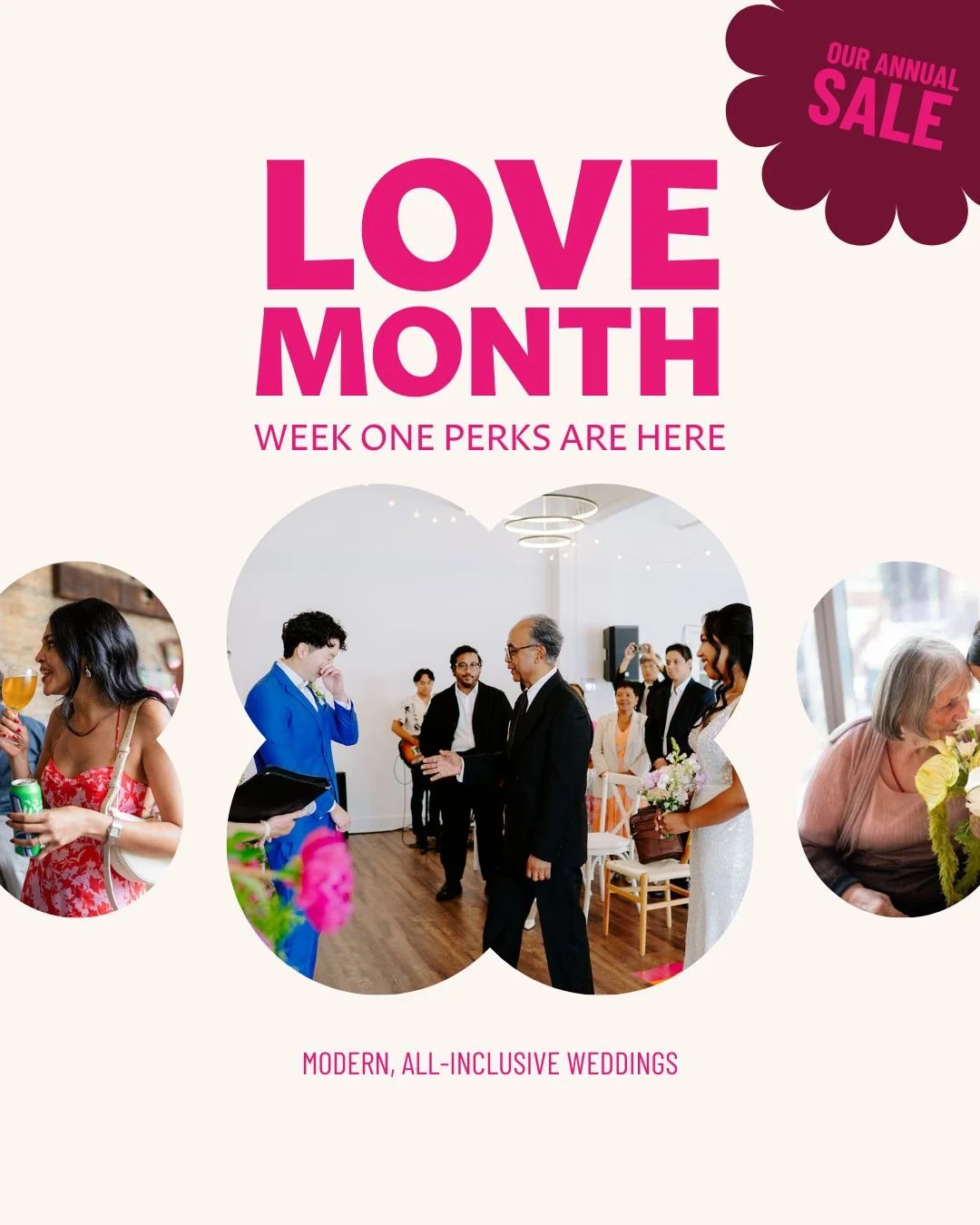 Love Month is here 💗
And this week&rsquo;s perk is a good one.
ㅤ
Book your celebration Feb 1&ndash;7 and enjoy:
✨ 6 free guests added to your package
ㅤ
Because a little more love in the room just feels right.
Love Month perks rotate weekly, this one