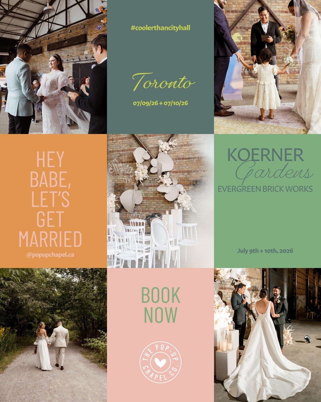 Simple
Beautiful
Available
Save your spot for July 9th or 10th at Koerner Gardens @evergreen_brick_works
ㅤ
#SayYesBabe #GetOnTheList #YesLooksGoodOnYou #WeddingReimagined #HeckYesMoment #GoodStuffOnly #ChapelGirlies #PopUpChapelVibes