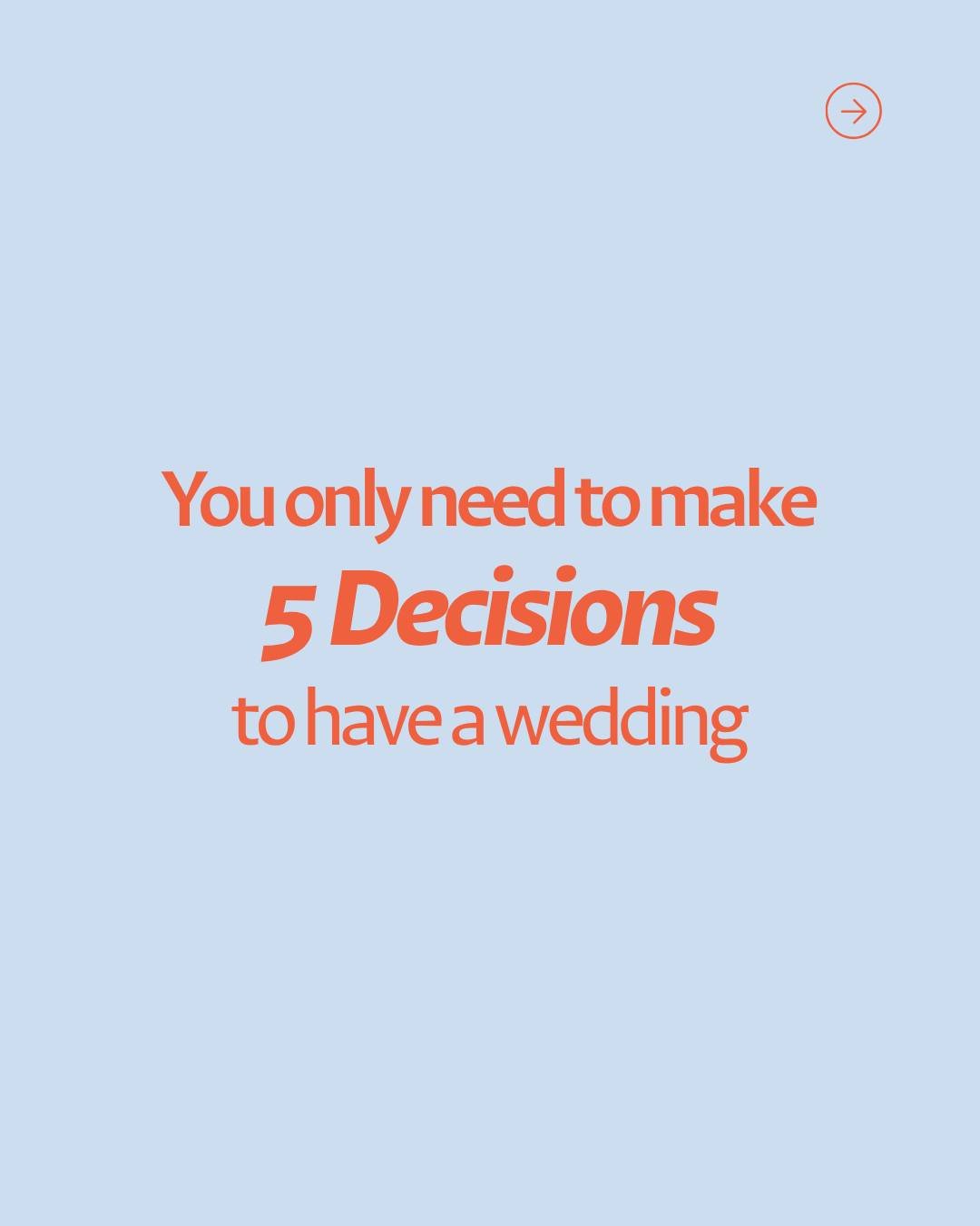 Most couples think wedding planning starts with flowers, outfits, or decor.
ㅤ
It doesn&rsquo;t.
ㅤ
It starts with 5 decisions that shape everything else.
ㅤ
Get clear on these first, and every next step becomes easier.
ㅤ
Save this before planning spira