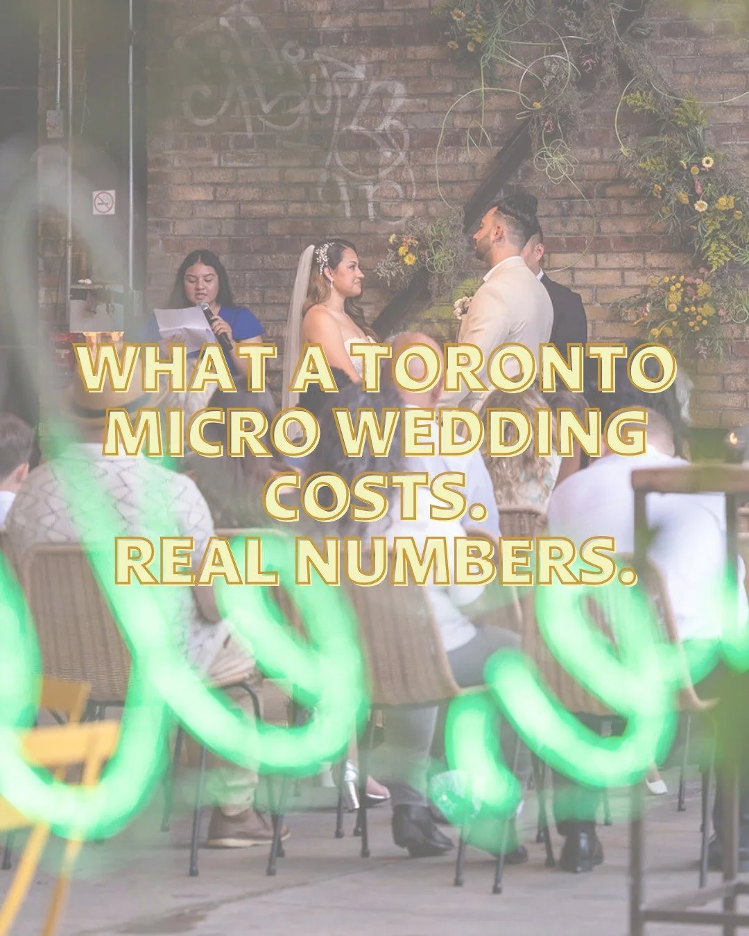 What a Toronto micro wedding costs. Real numbers, no guessing. 💍
ㅤ
Swipe through for everything that comes with The Classic at $5,999 for 20 guests:
ㅤ
✨ Your venue
✨ The decor
✨ A legal officiant
✨ Personal flowers
✨ Live ceremony music
✨ 1.5 hours 