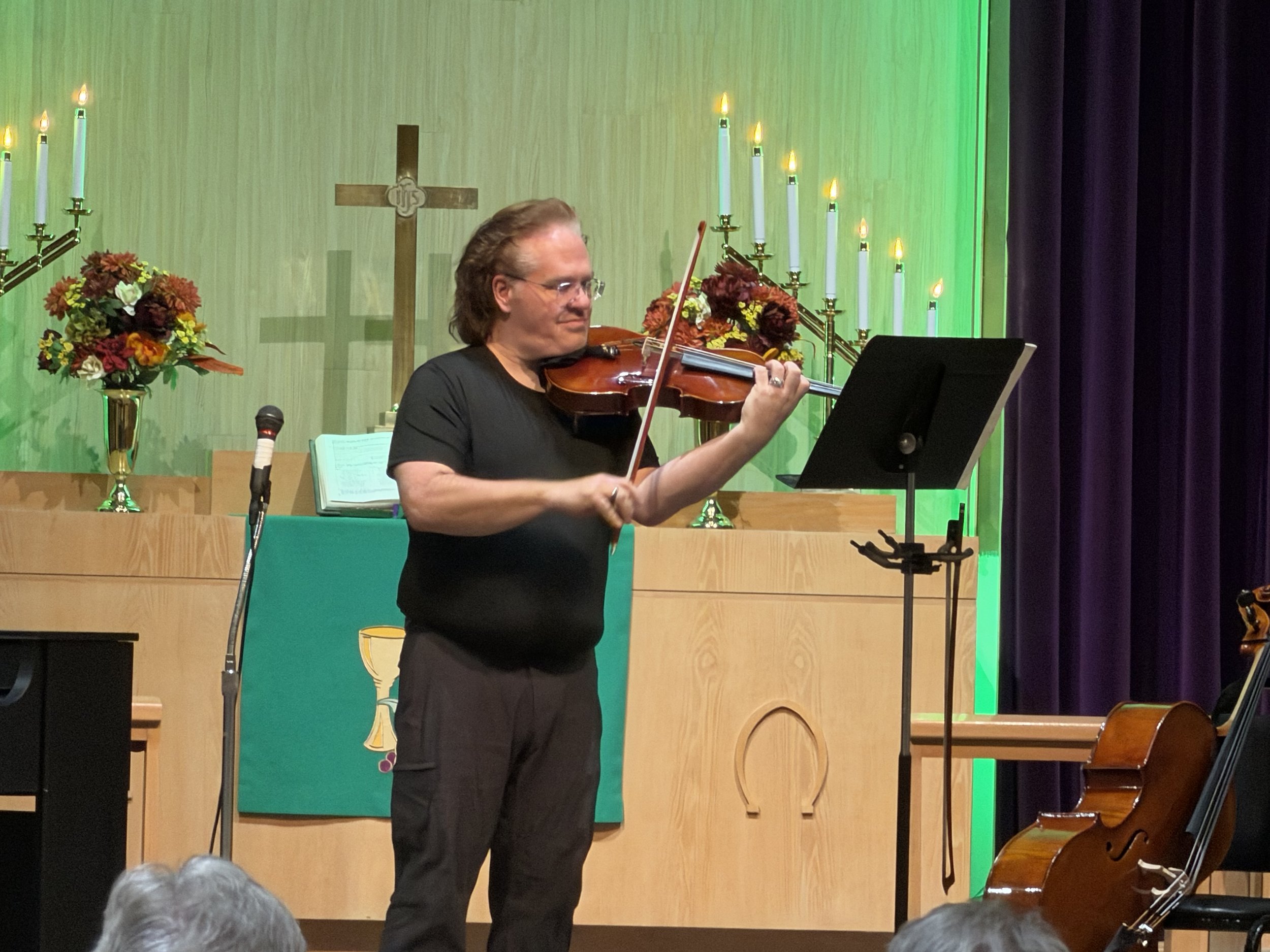 David Crane performing for OSL's Salad Supper