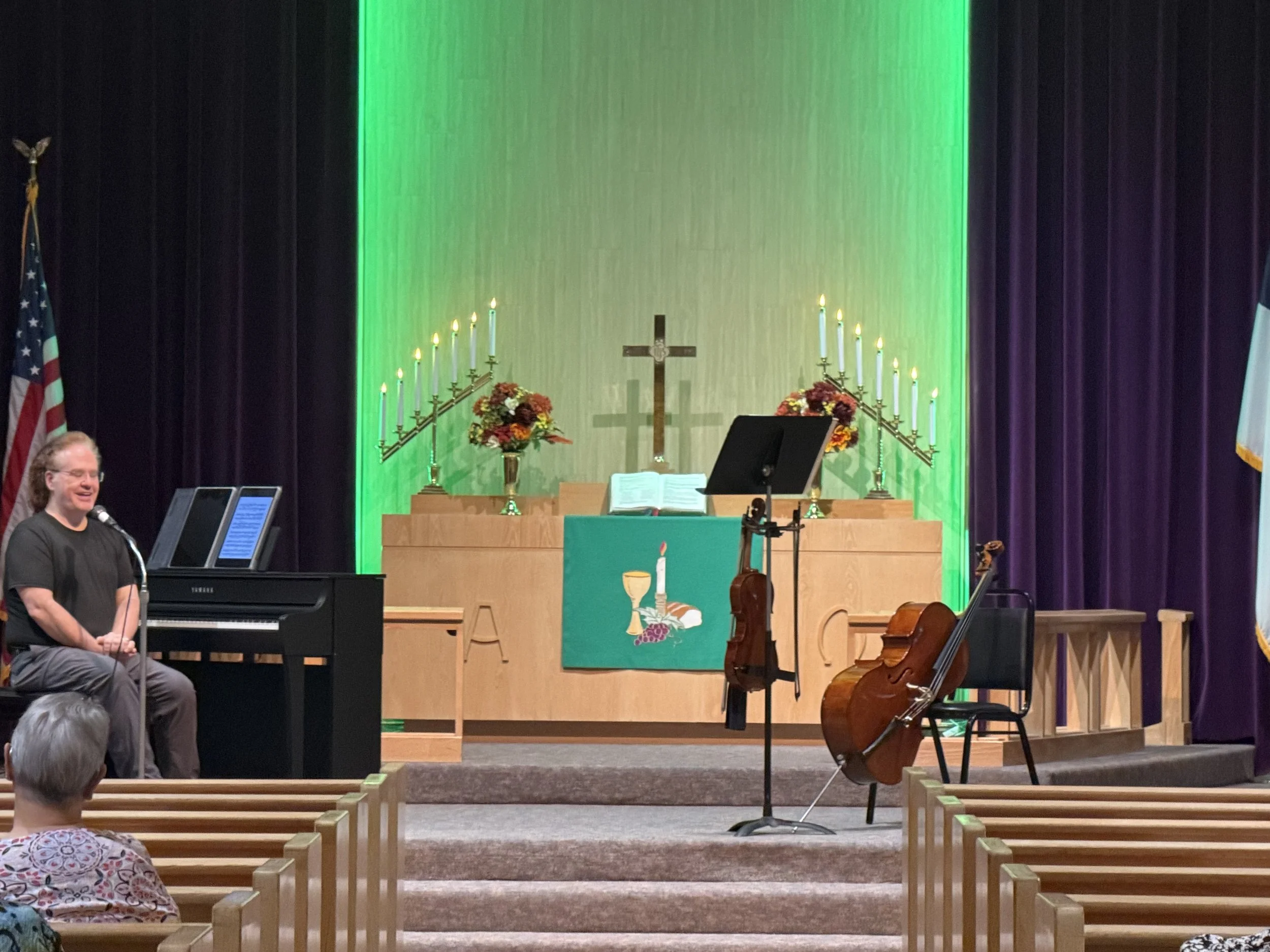 David Crane performing for OSL's Salad Supper