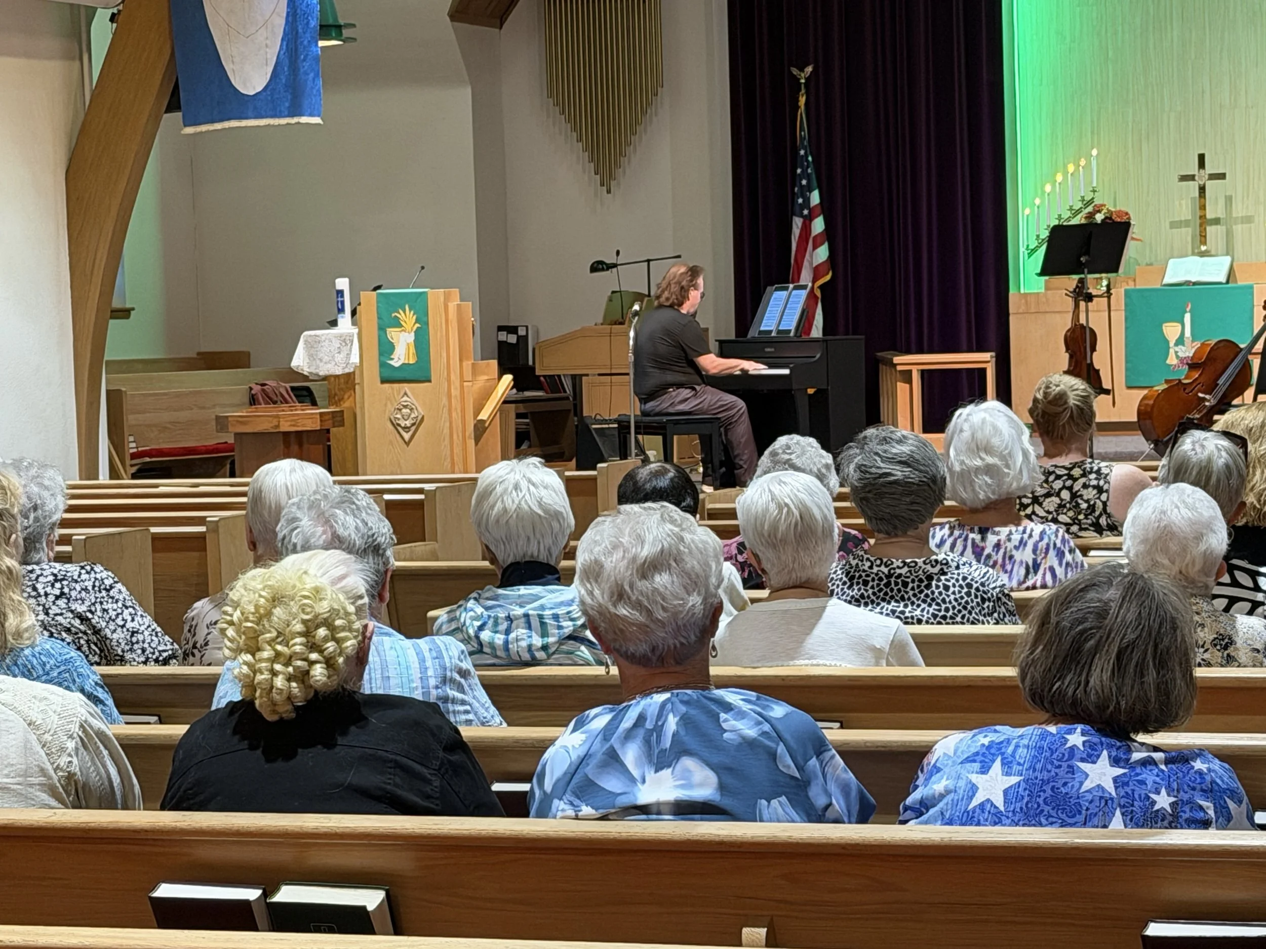 David Crane performing for OSL's Salad Supper