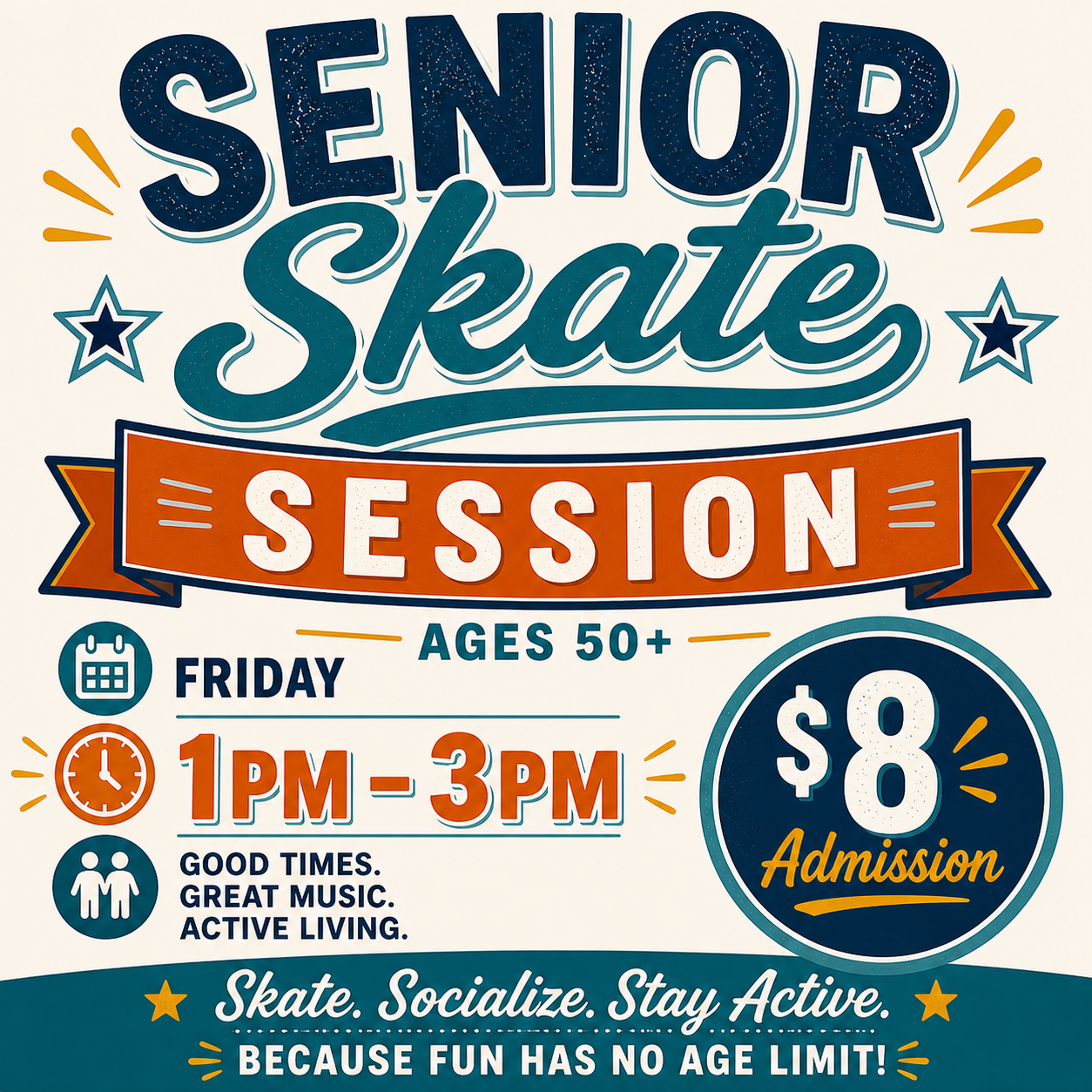 Senior Skate 1pm-3pm