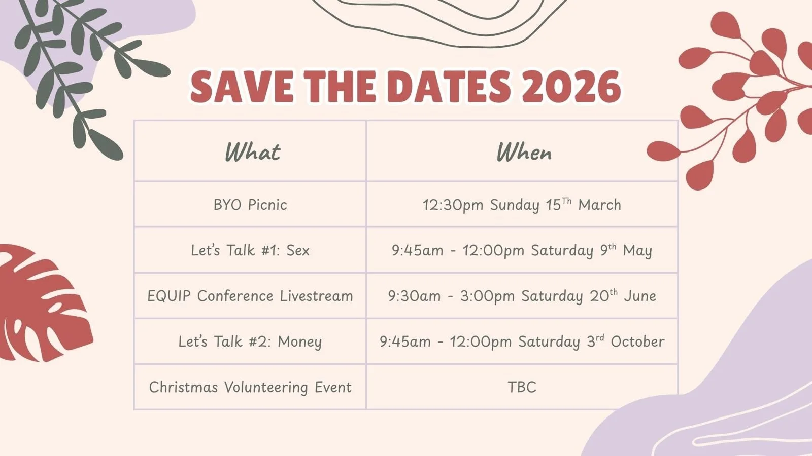 GraceWomen | Save the Date