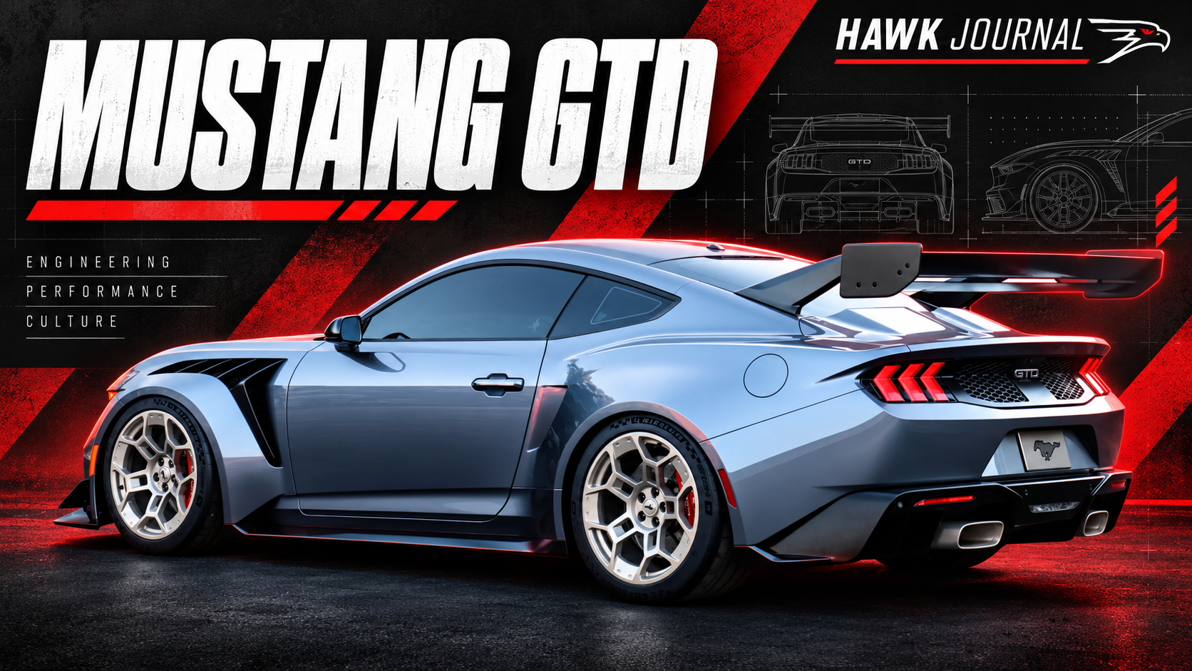 Mustang GTD: race hardware, road plates