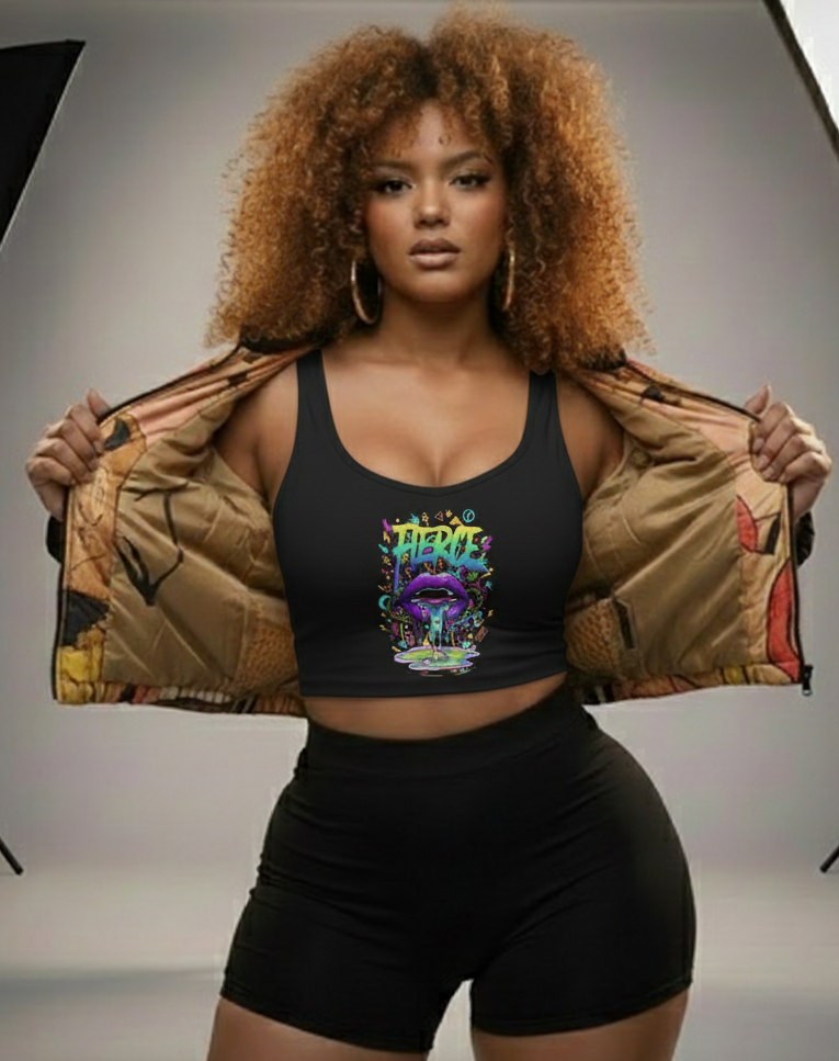 Bacio Bra — Neon Graffiti Dripping Lip Design