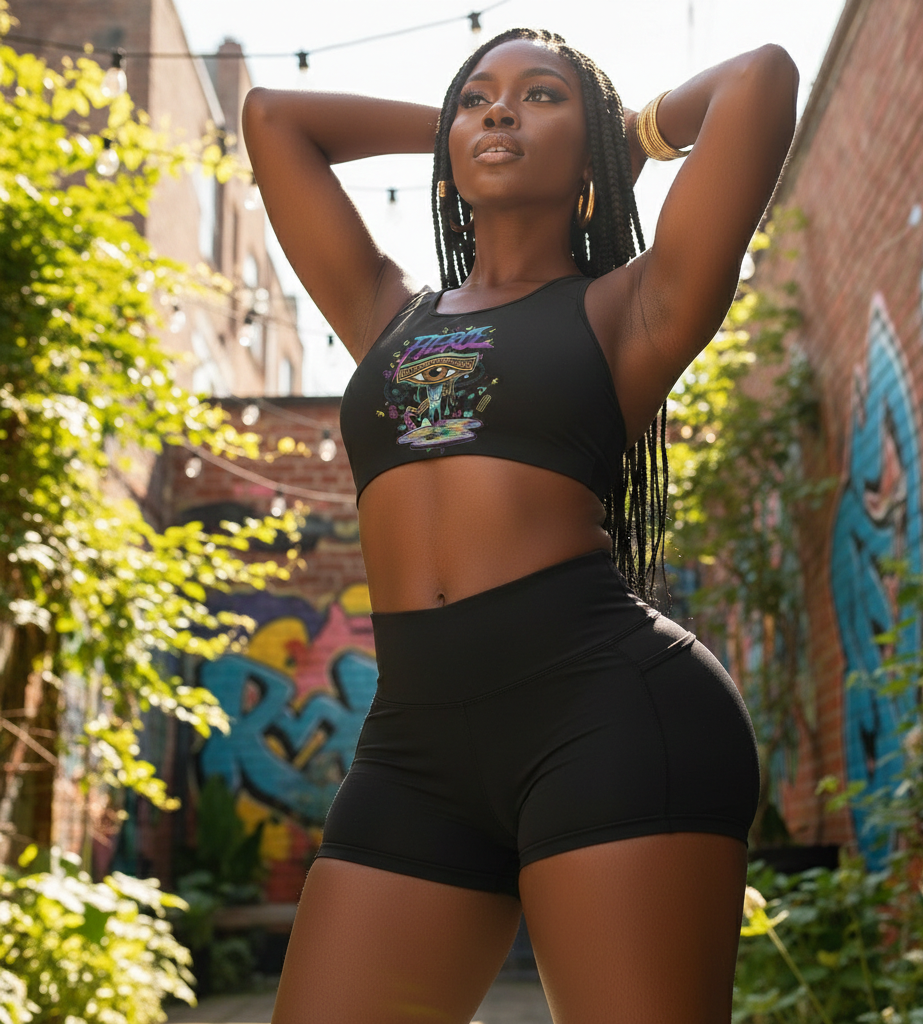 “Bacio: Divine Stare” Sports Bra X Premium Quality