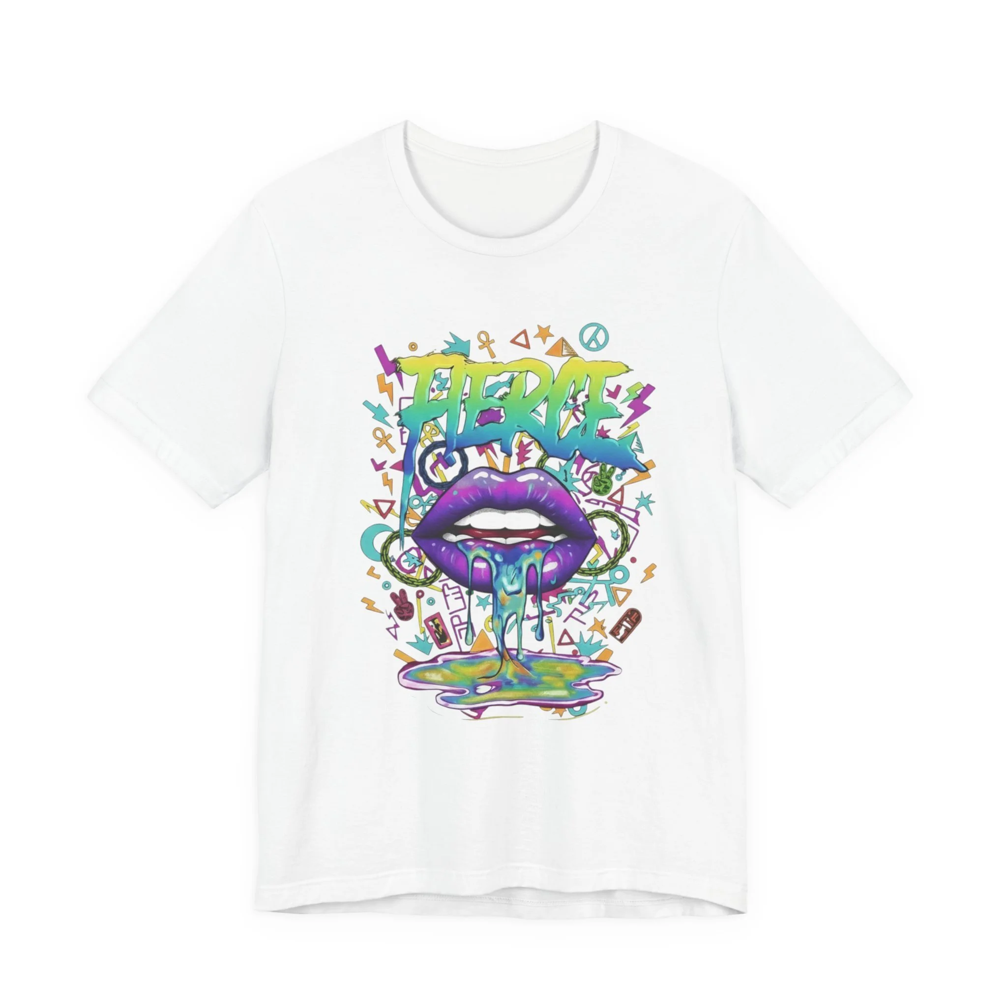 Bacio Psychedelic Drip Lip Graphic Tee