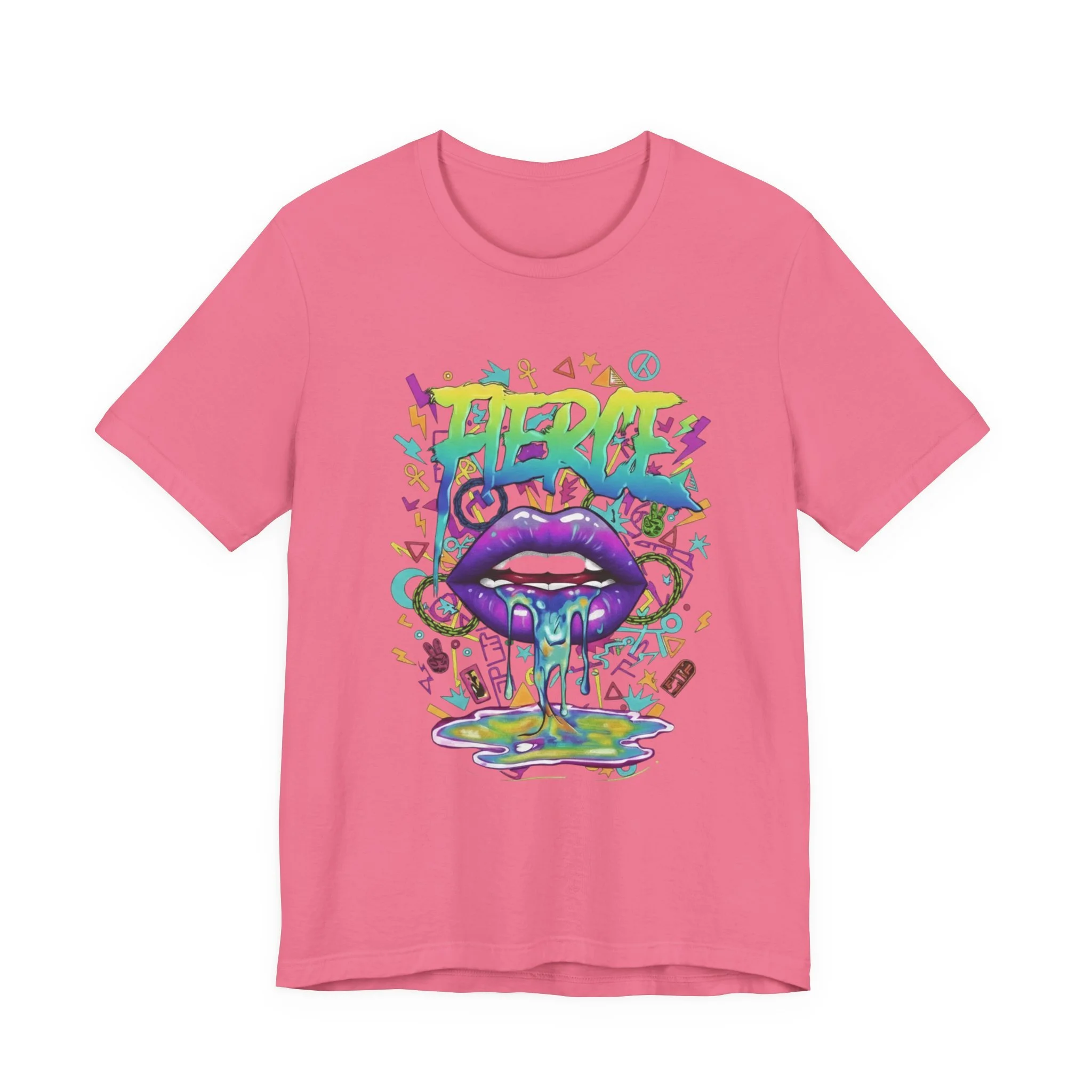 Bacio Psychedelic Drip Lip Graphic Tee