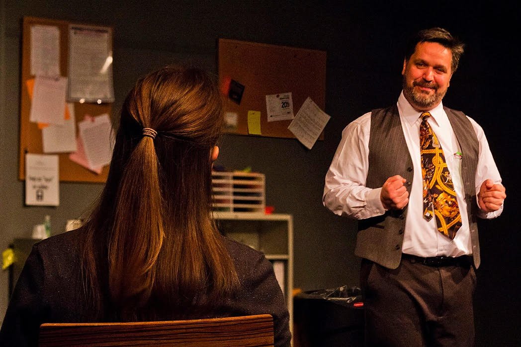 Emily Pucell as Lorie Richards and John Busser as Richard Thorndyke. Photo by Steve Wagner.