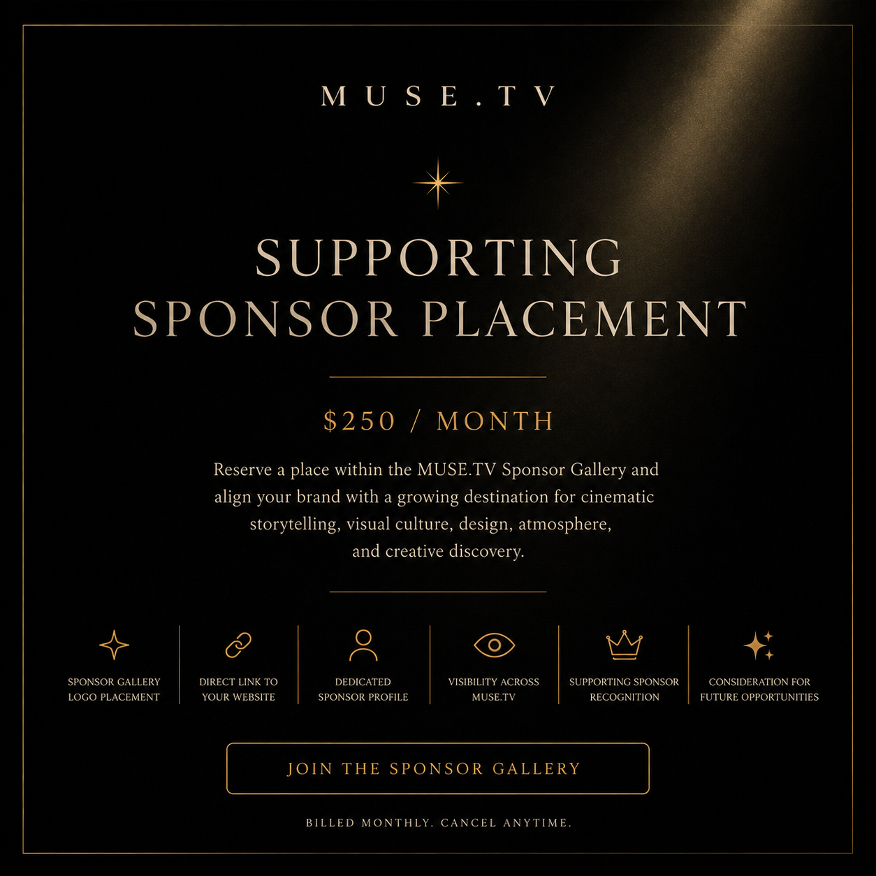 SUPPORTING SPONSOR PLACEMENT