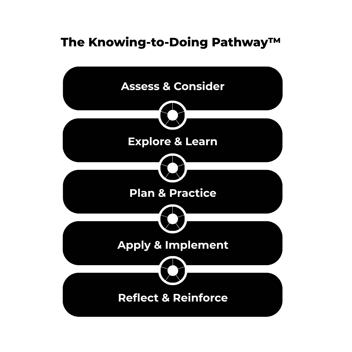 A visual summary of The Knowing-to-Doing Pathway™.
