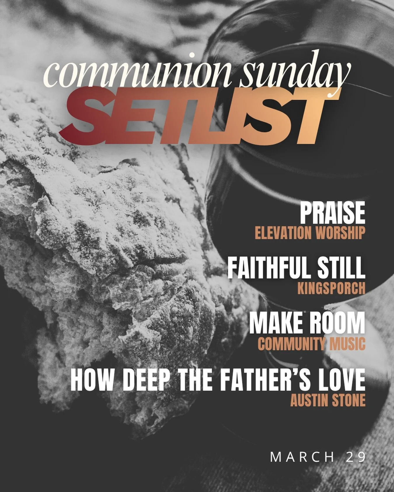 All are welcome at the foot of the cross. No matter what your story is, let&rsquo;s gather together this Sunday morning to remember the ultimate act of love. 🍷🤍