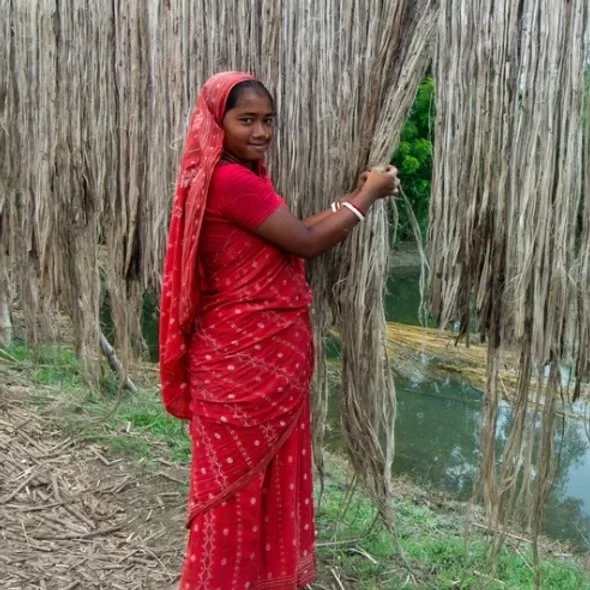 Ethically sourced and produced jute