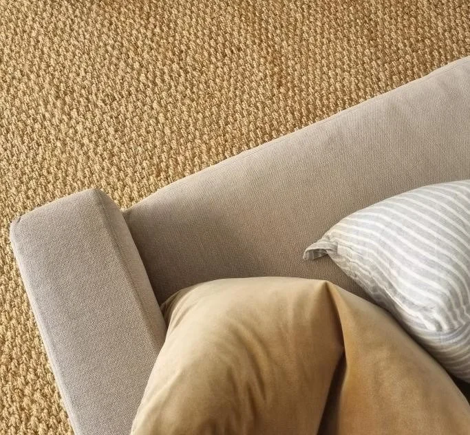 Decorgard fabric protection applied to Bahama Seagrass, no VOC