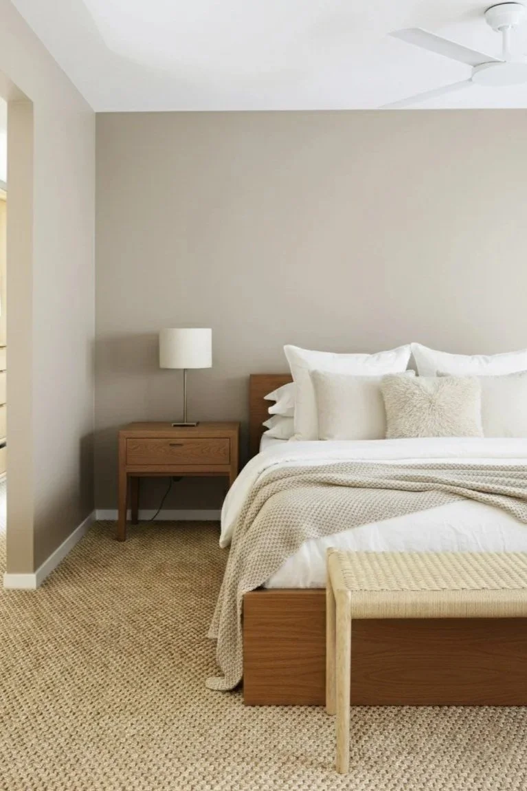 Jubilee Sisal Natural Flooring installed in luxury bedroom