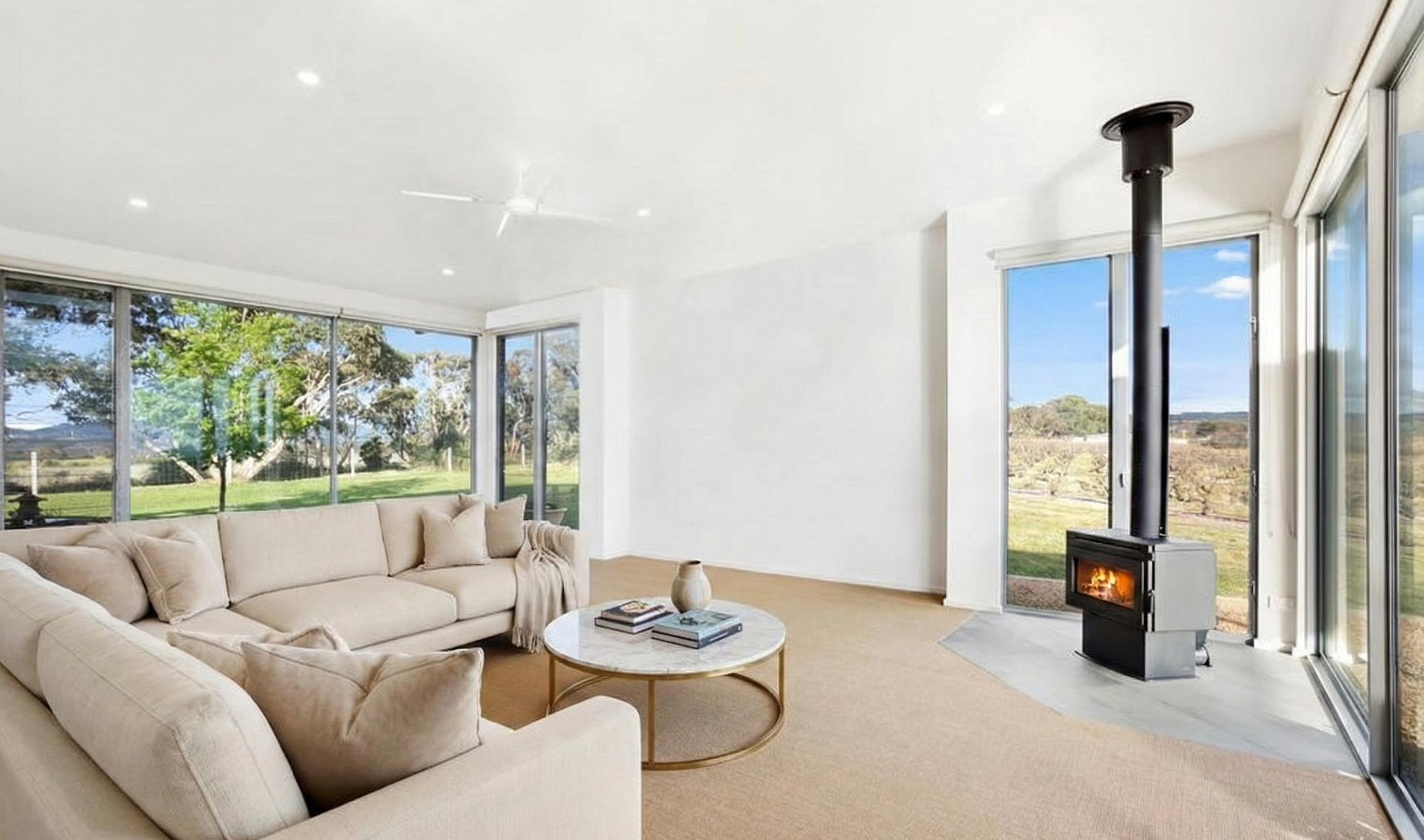Eldorado Sisal natural fibre flooring in luxury rural retreat
