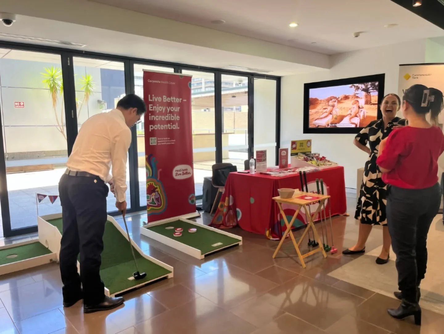 Great day yesterday thanks to Medibank. Absolute pleasure delivering some engaging moments to the office ⛳️