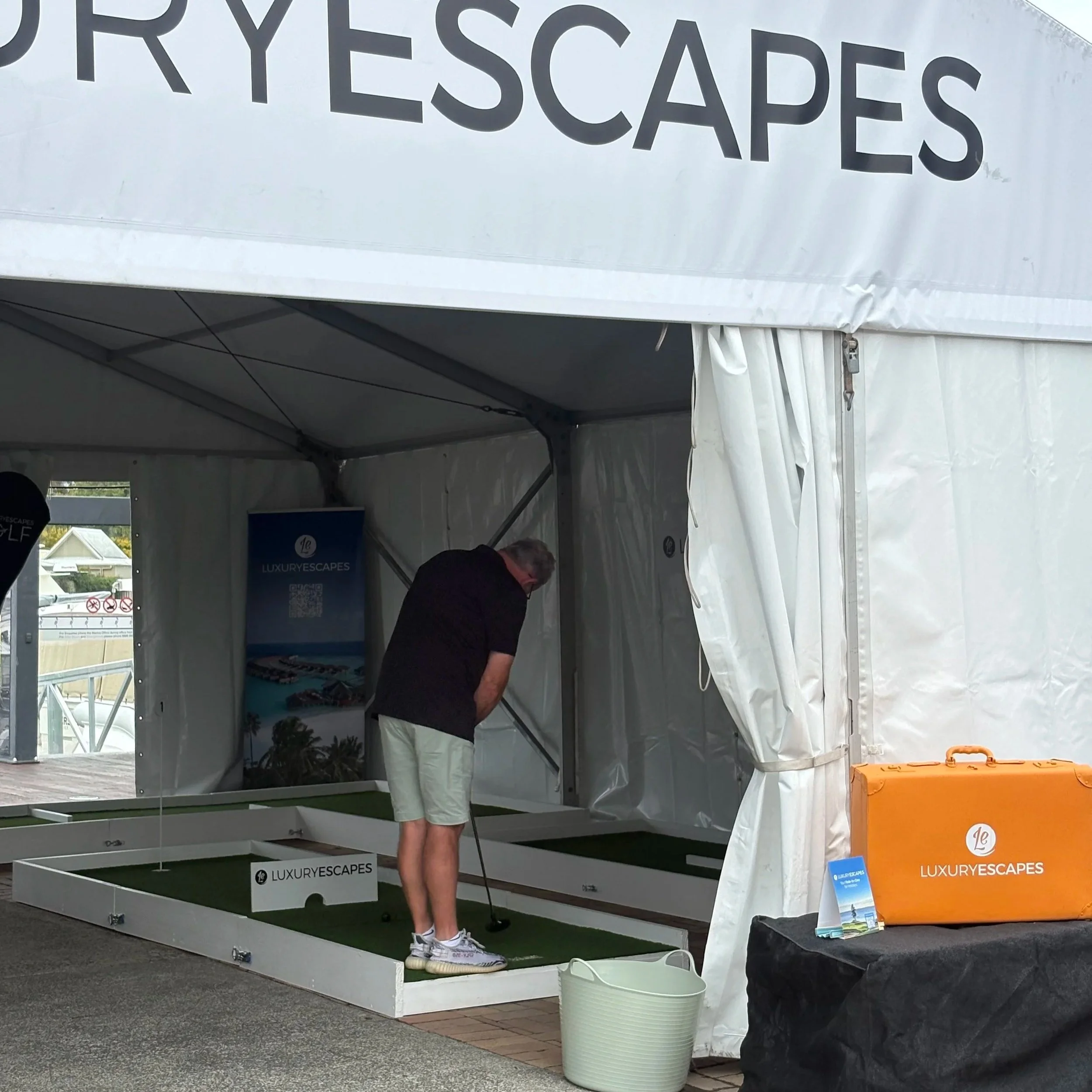 Patrick Putts at the Festival of Golf: How Luxury Escapes used portable mini golf to engage event guests in Queensland