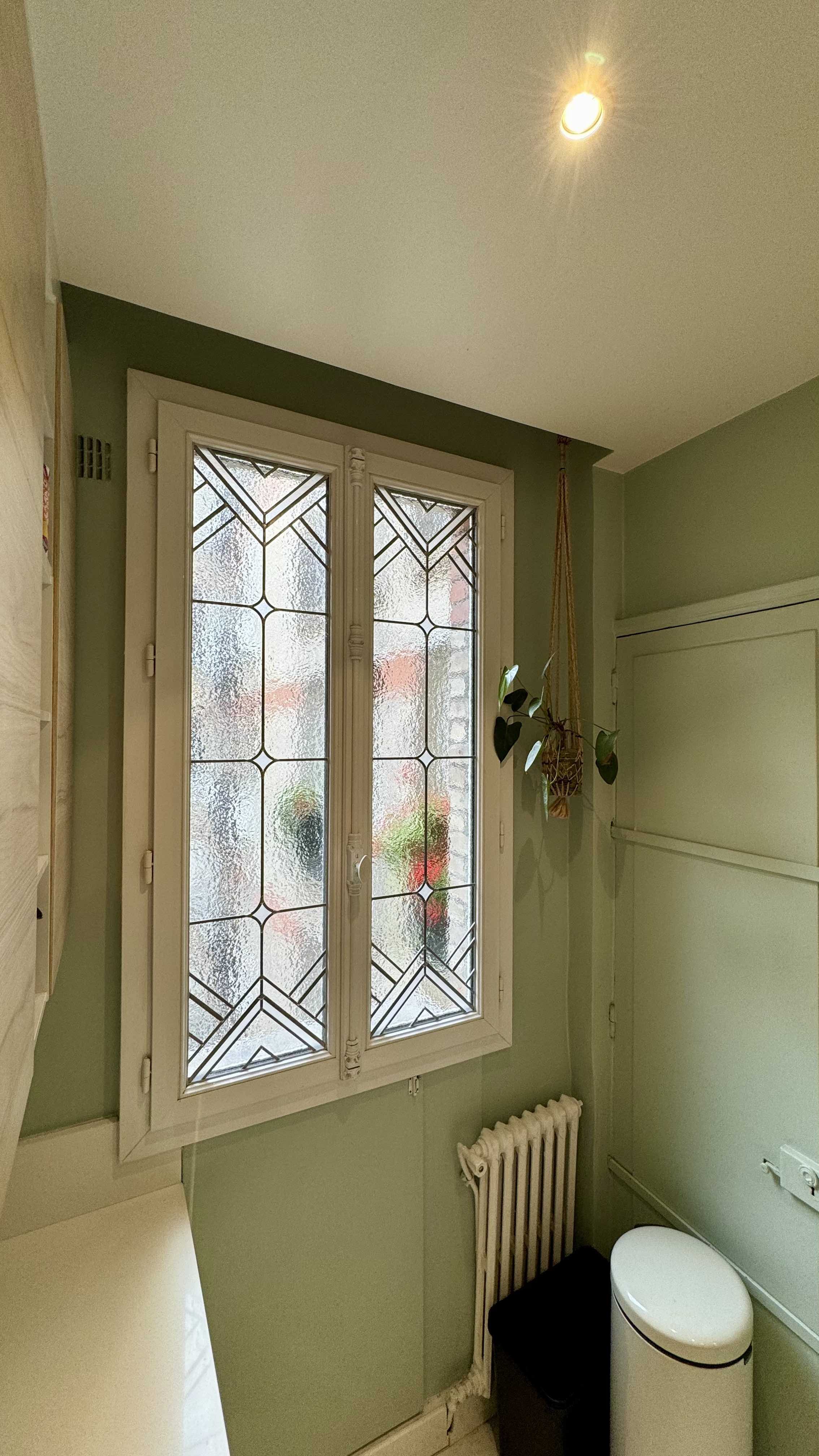 Vitrail Art Déco fenêtre double vitrage