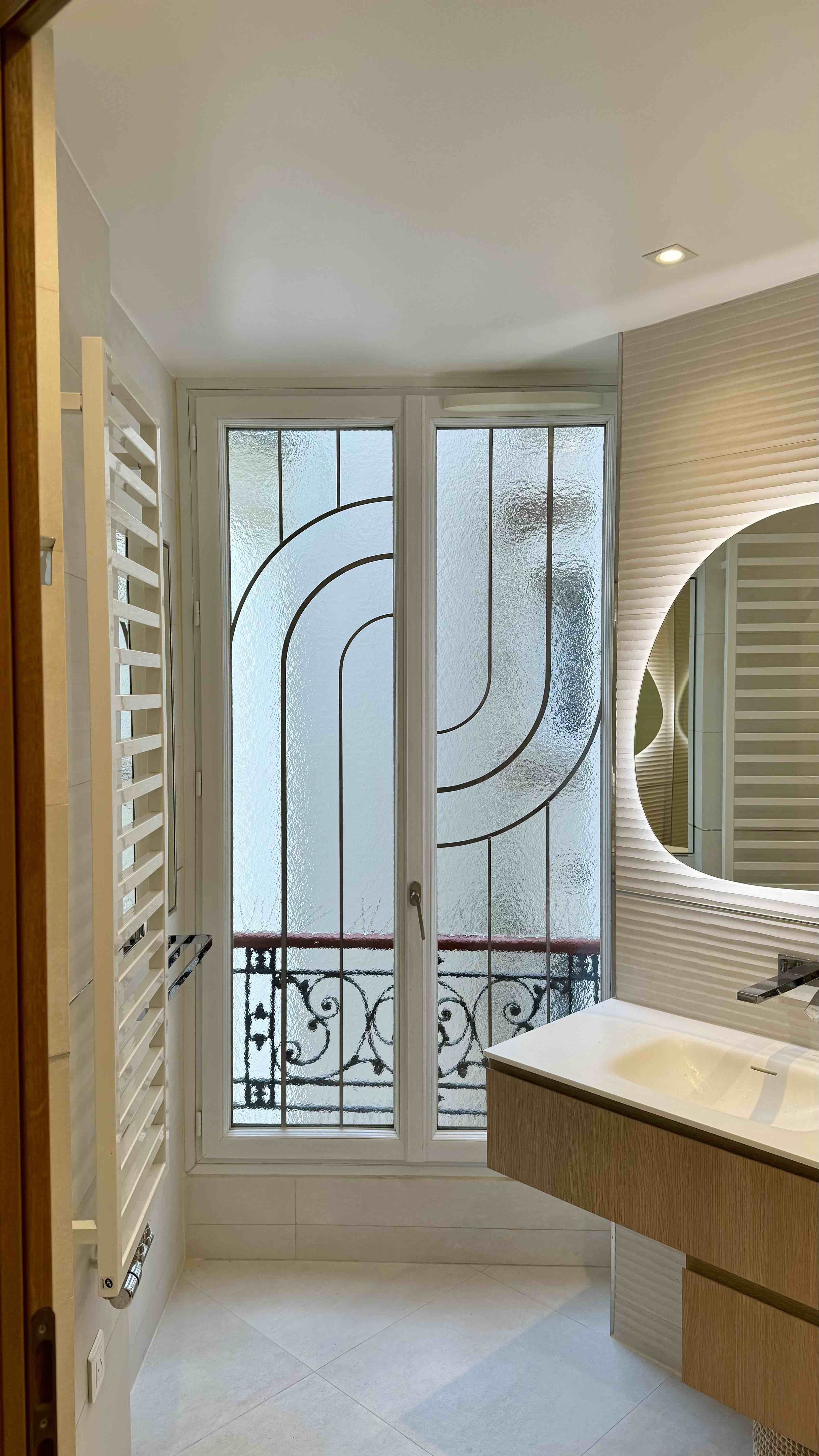 Vitrail moderne fenêtre double vitrage