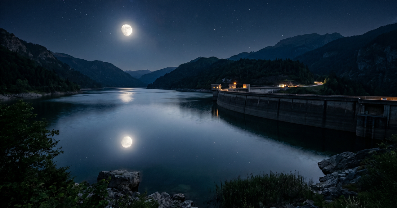 dam at night