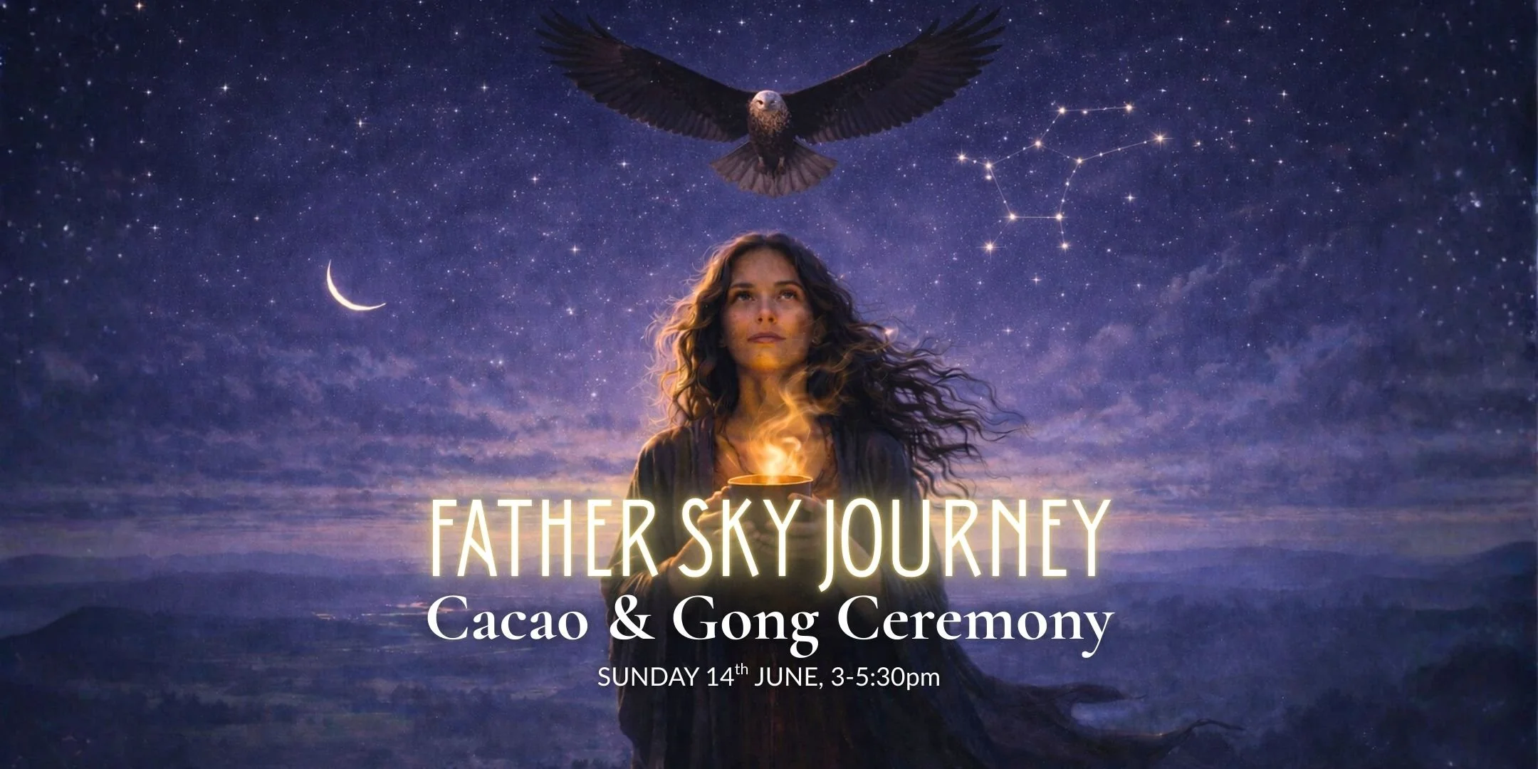 June New Moon Cacao & Gong Ceremony – Shamanic Journey with Father Sky