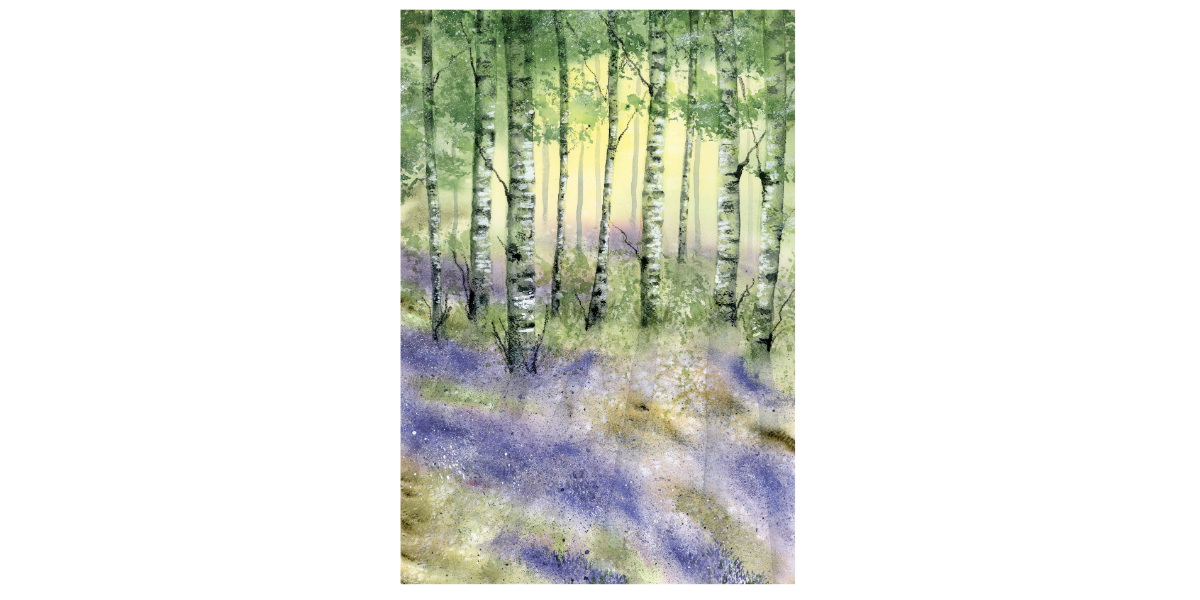 Bluebell Haze - Watercolour Art Print
