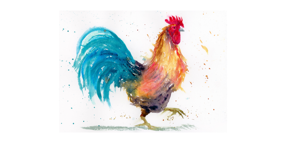King of the Coop – Original Watercolour Painting