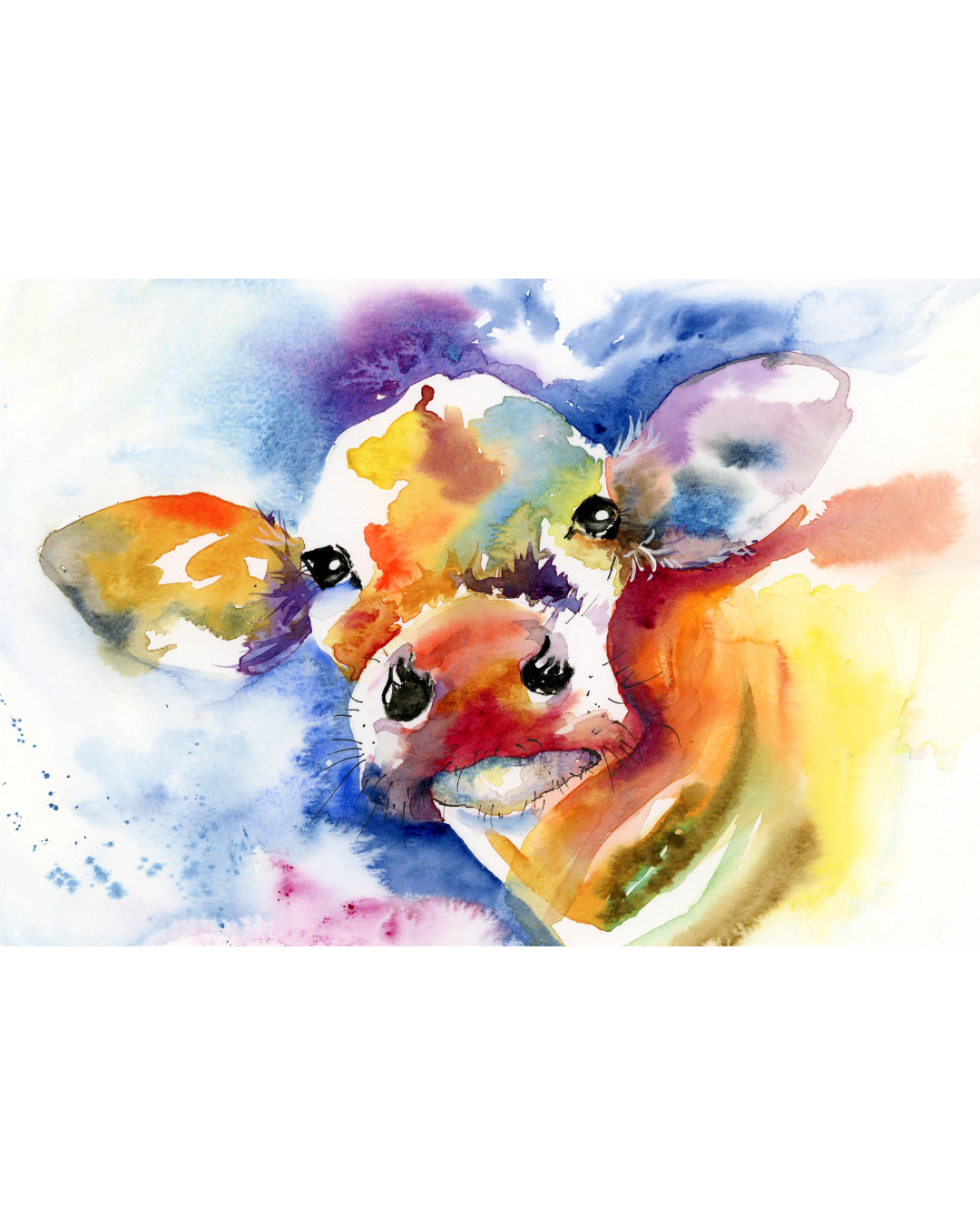 Curious Calf – Premium Art Print