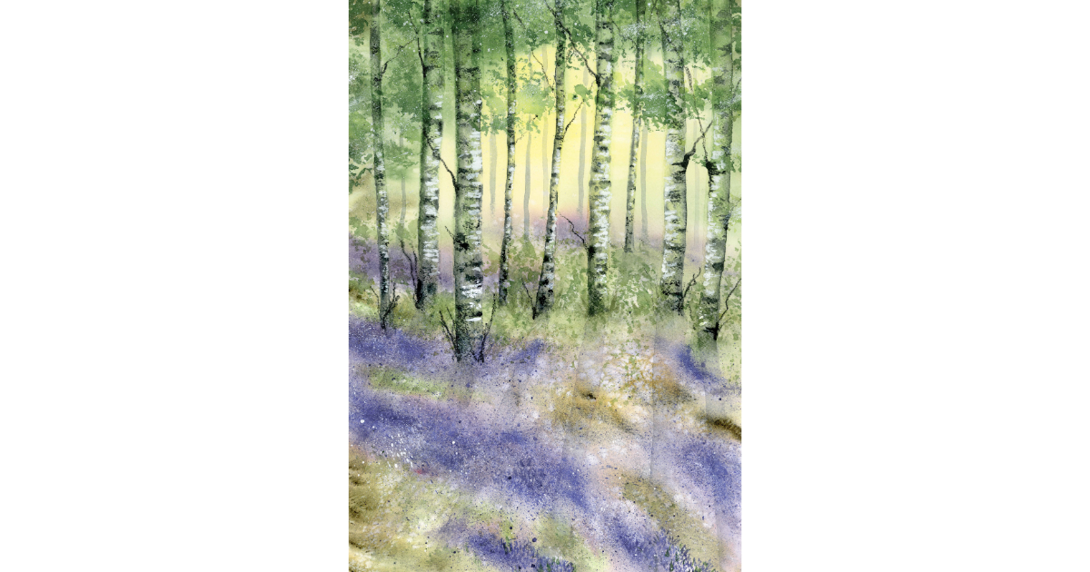 Bluebell Haze - Watercolour Art Print