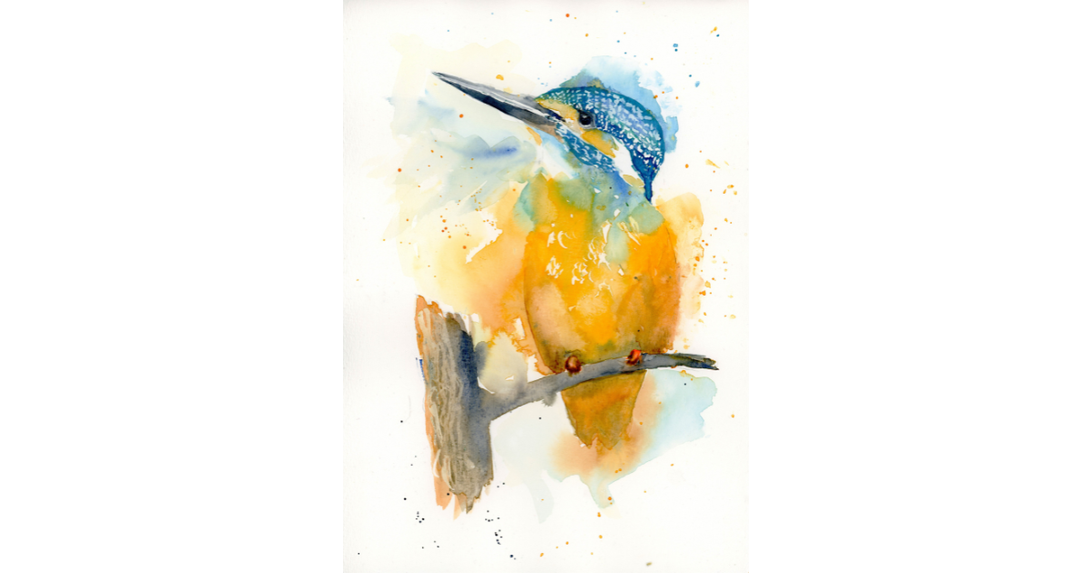 The Waiting Kingfisher – Premium Art Print