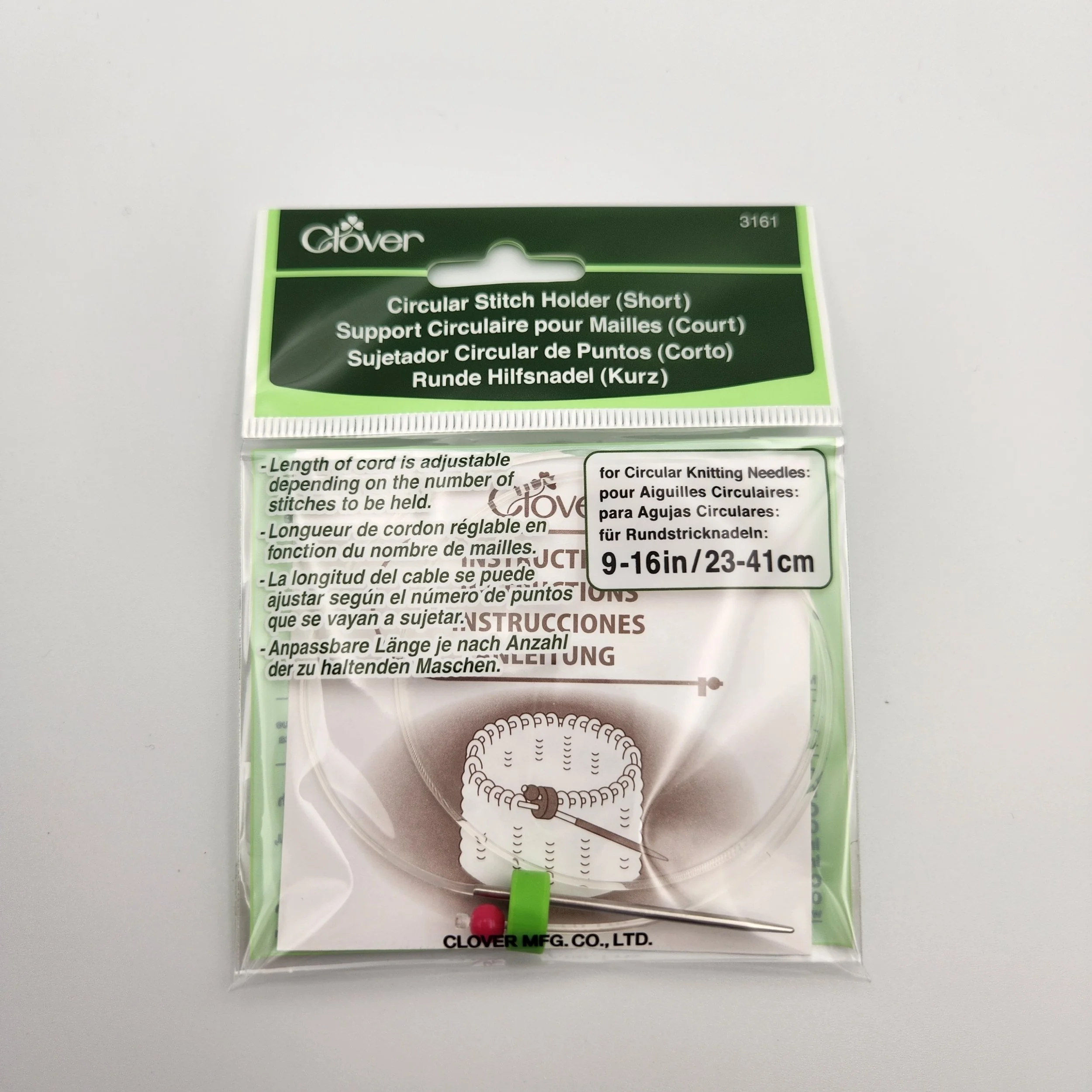 Clover Circular Stitch Holder Short front of packet.