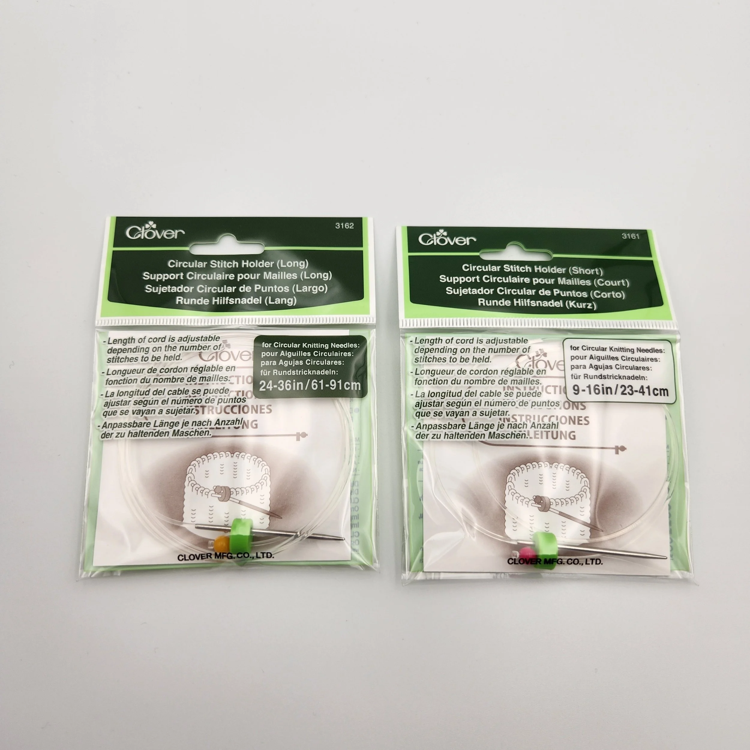 Clover Circular Stitch Holder Long and short together.