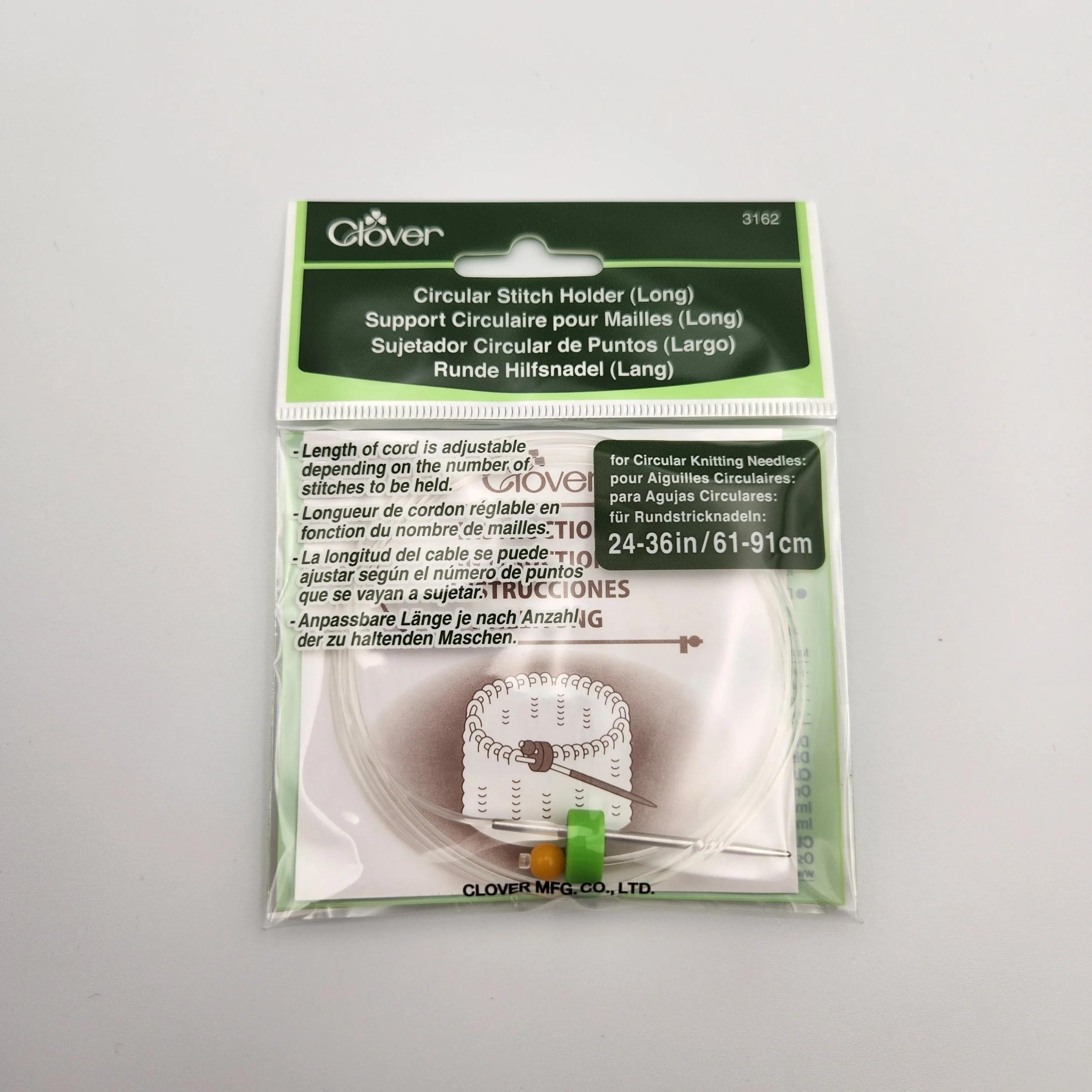 Clover Circular Stitch Holder Long front of packet.