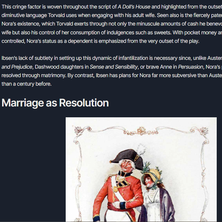 Comparing Austen & Ibsen: Women & Finance in 19th-Century Literature: The Collector