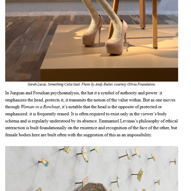 Woman in a Rowboat at Olivia Foundation: Whitehot Magazine