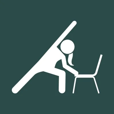 Icon of a person practice chair yoga poses, promoting services from the best personal trainer for seniors in Austin, TX. Click to discover chair yoga classes near me and online yoga classes for seniors.